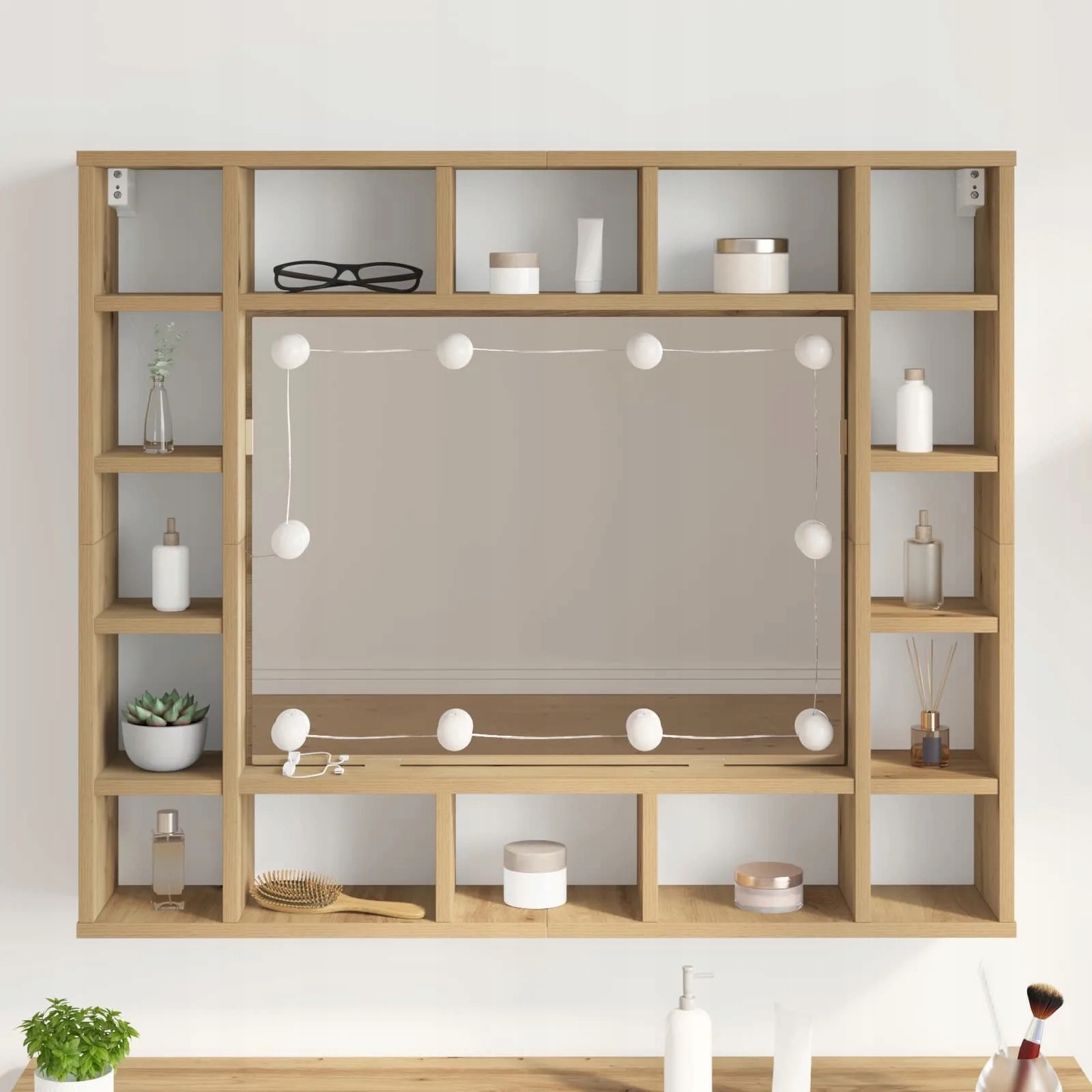 vidaXL Zrcadlová světla 12 pcs Bílá 4.5 x 4.5 x 4.8 cm Plast