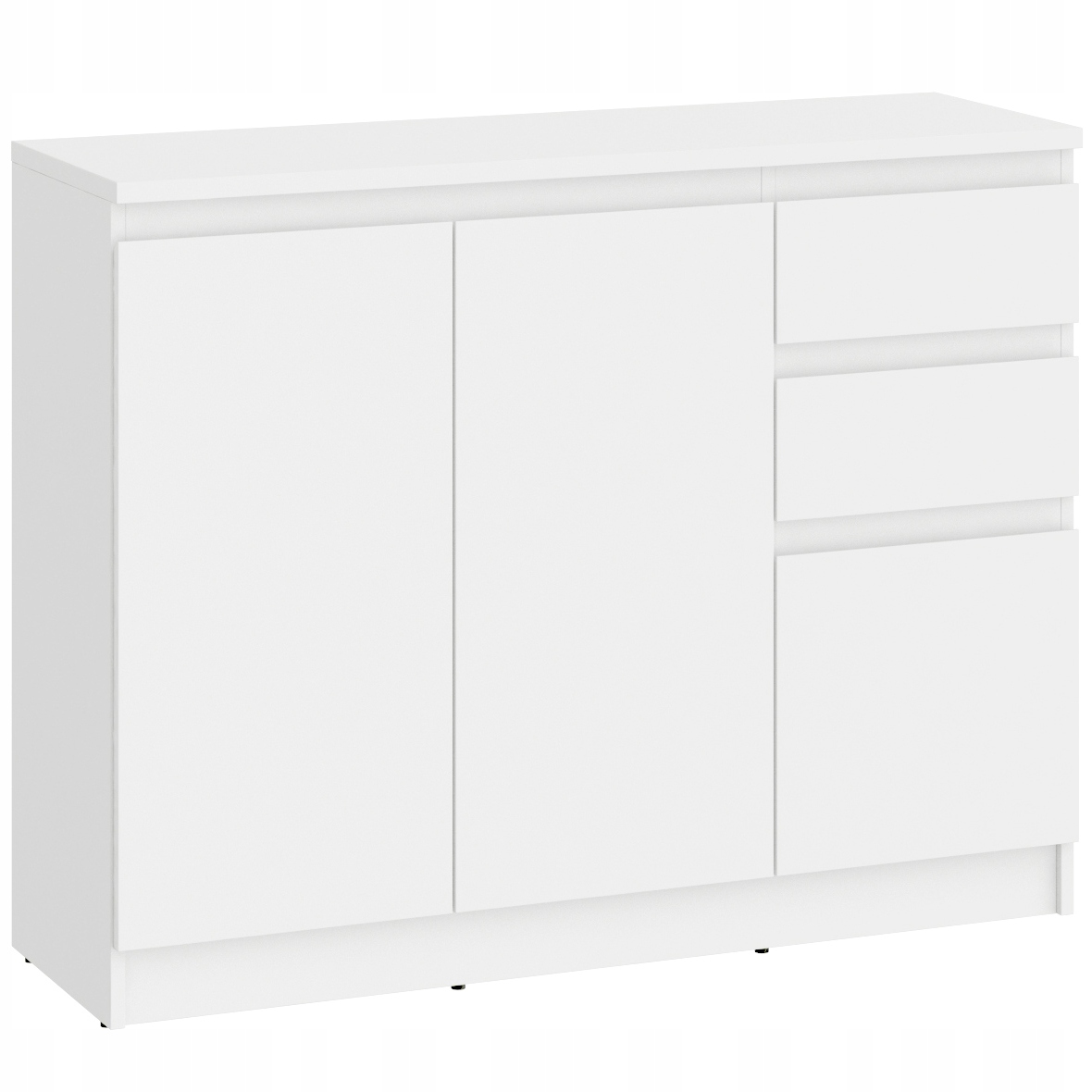 KOMODA SZAFKA WIOLETTA 3D2S 110CM BIAŁA MAT MAFMEBLE