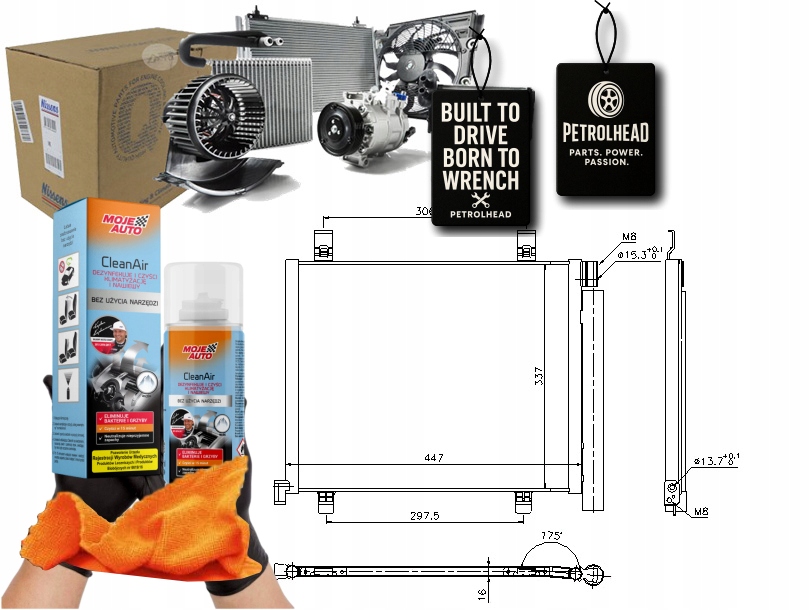 Kondenzátor Klimatizace Seat MII Skoda Citigo Vw Lo #Petrolhead Pro+ Kit9