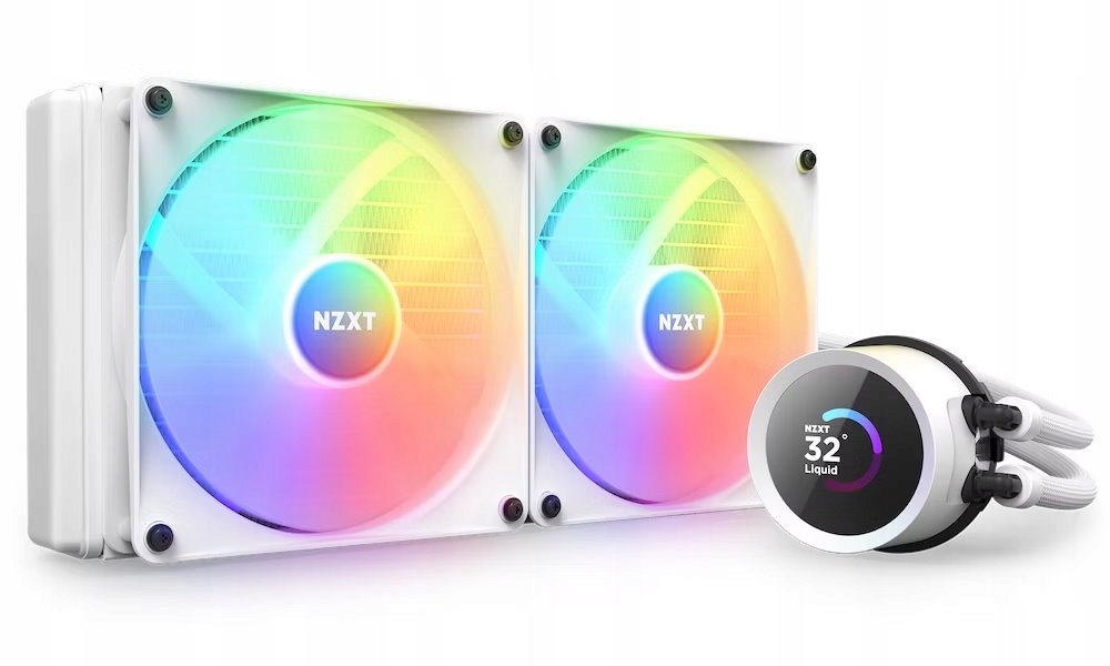 Nzxt vodní chladič Kraken 280 Rgb 2x140mm fan 4-pin Pwm LCD disp. 6