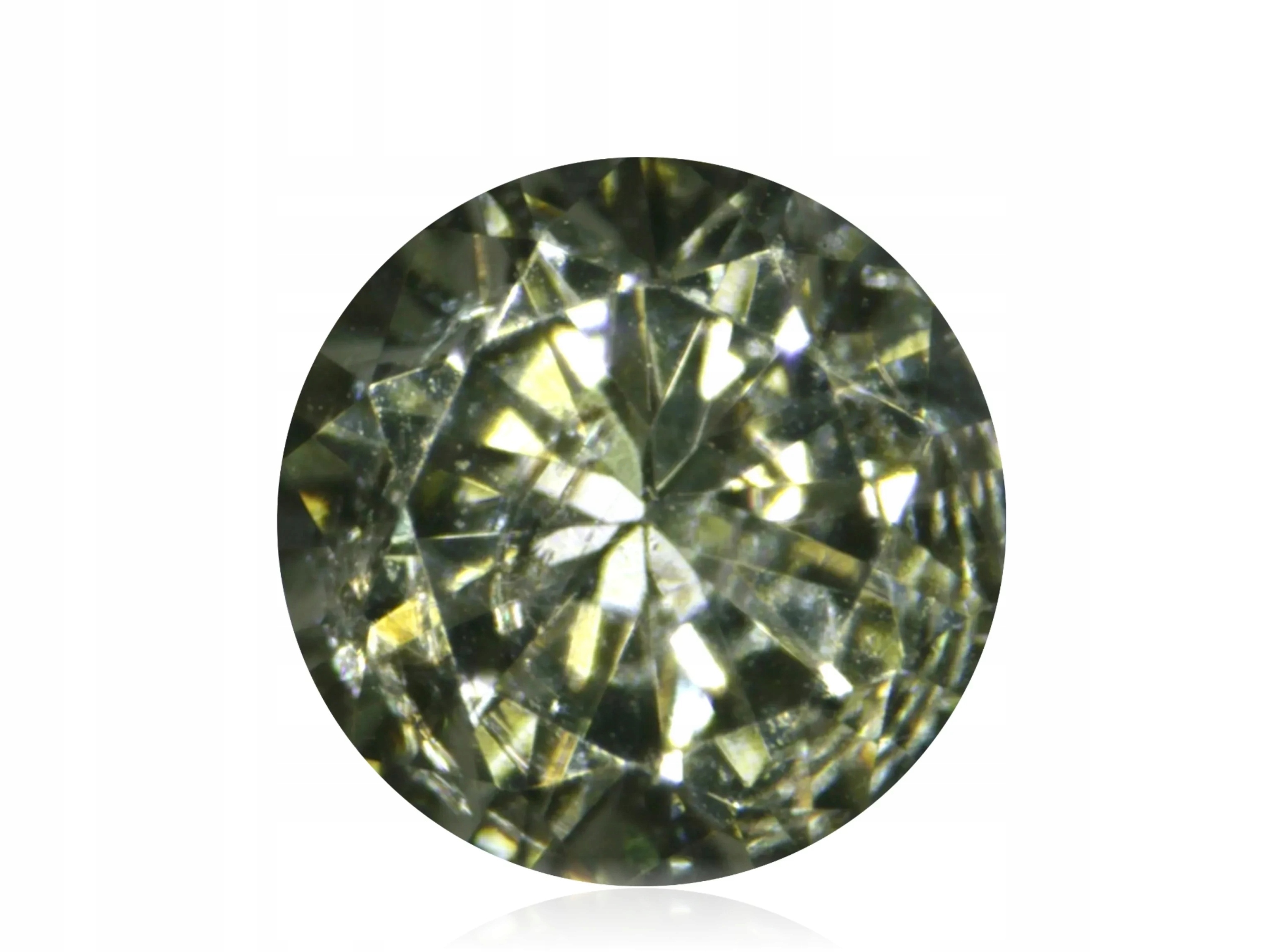 Přírodní Diamant 0.02ct Zelený Briliant I1 eCertifikát Wbd