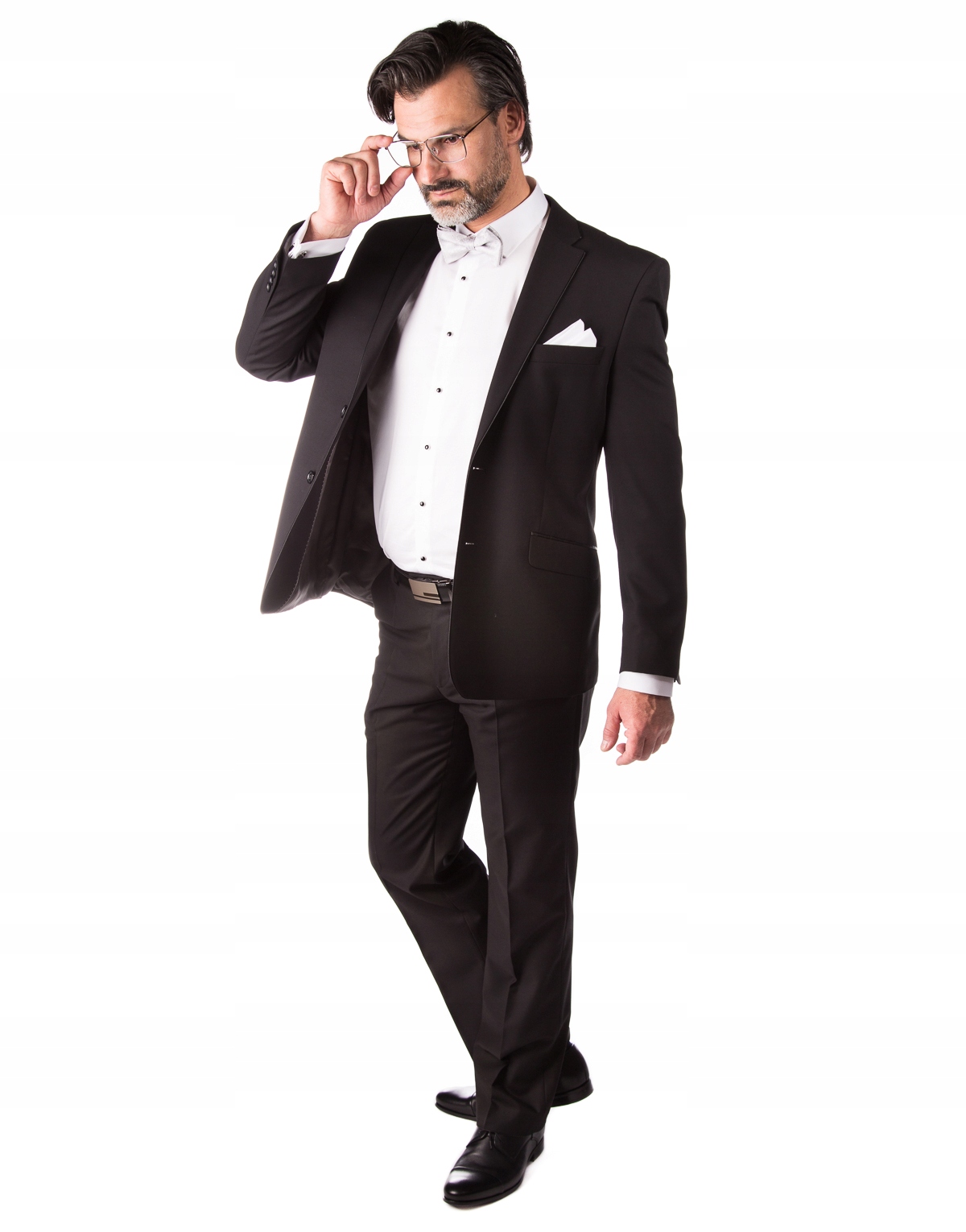 Pánský oblek jednořadý černý Regular 188/100/86