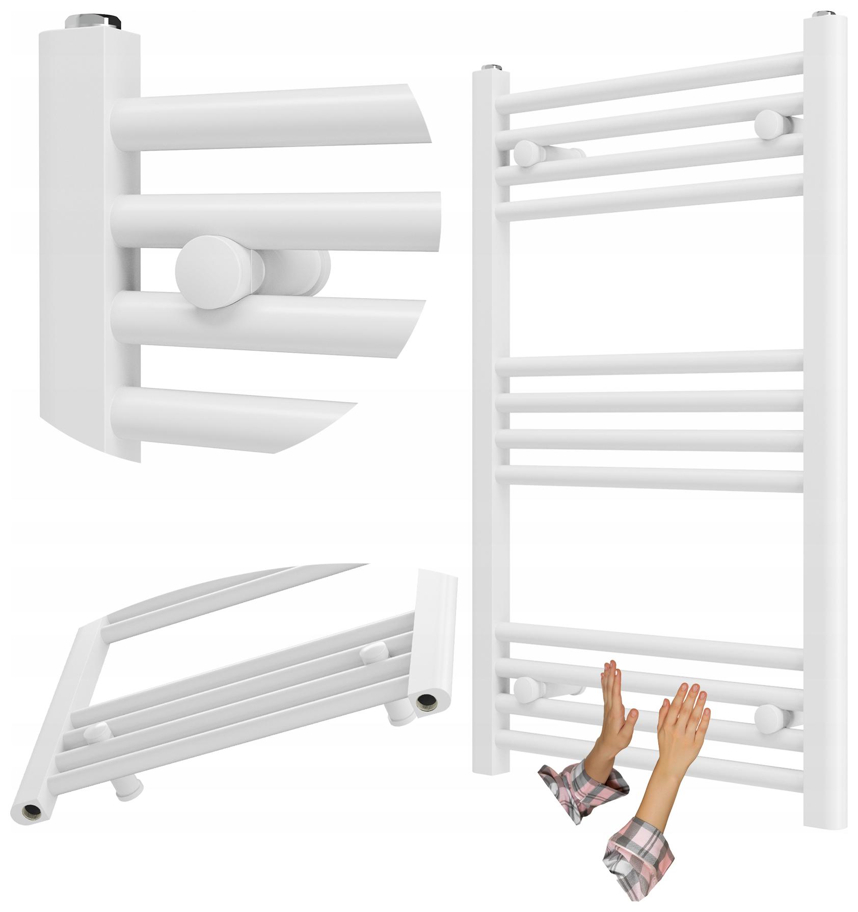 Kúpeľňový Ohrievač Biely Rebrík 50x80 cm Moderný Kaloryfer Breno