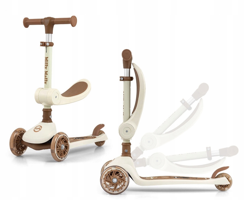 Milly Mally Scooter Fuzzy hulajnoga 24m+ jeździk 18m+ Classic