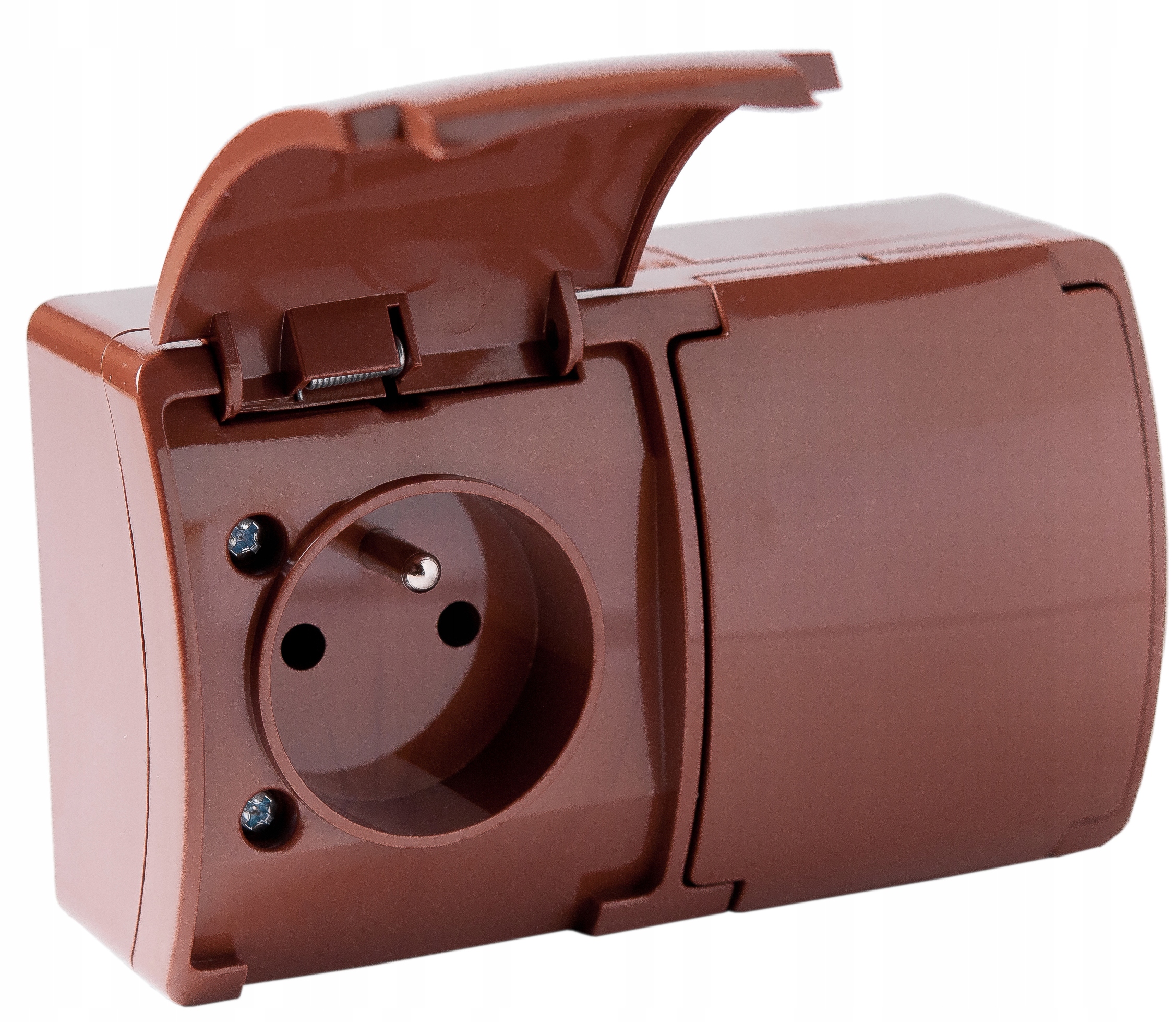 GNIAZDO PODWÓJNE NATYNKOWE HERMETYCZNE BRĄZOWE