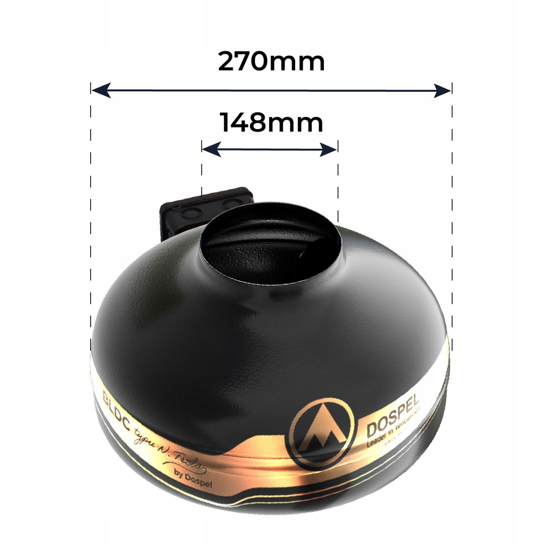 Kanálový ventilátor Dospel 007-9249 Wk 150 mm Bldc Ø150 mm 525 m³/h IPX4