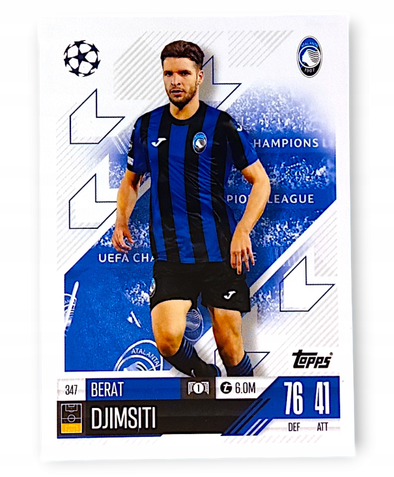 Topps Match Attax 2024-2025 Base Card 347 Berat Djimsiti Atalanta