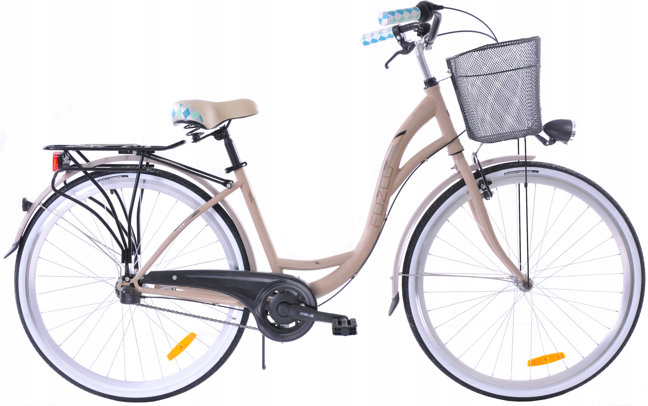 ROWER MIEJSKI 28 DAMSKI FUZLU NEVADA 3S KOSZ metal FUZ500FIOL+ kosz