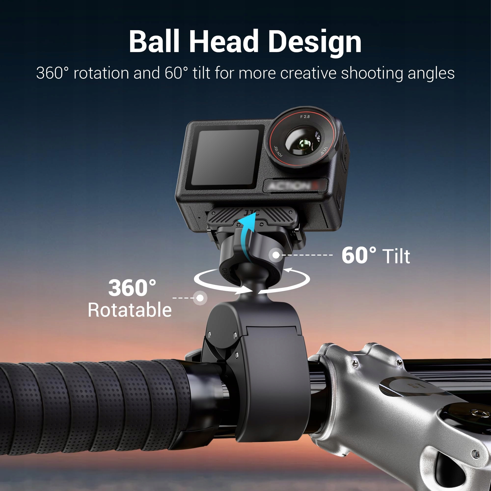 Uchwyt Magnetyczny Na Kierownicę Motocykla DJI Osmo Action 5 Pro JJC — miniatura 3