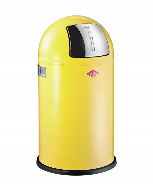 Wesco Kosz na śmieci żółty 22l Pushboy Junior stalowy Niemiecki