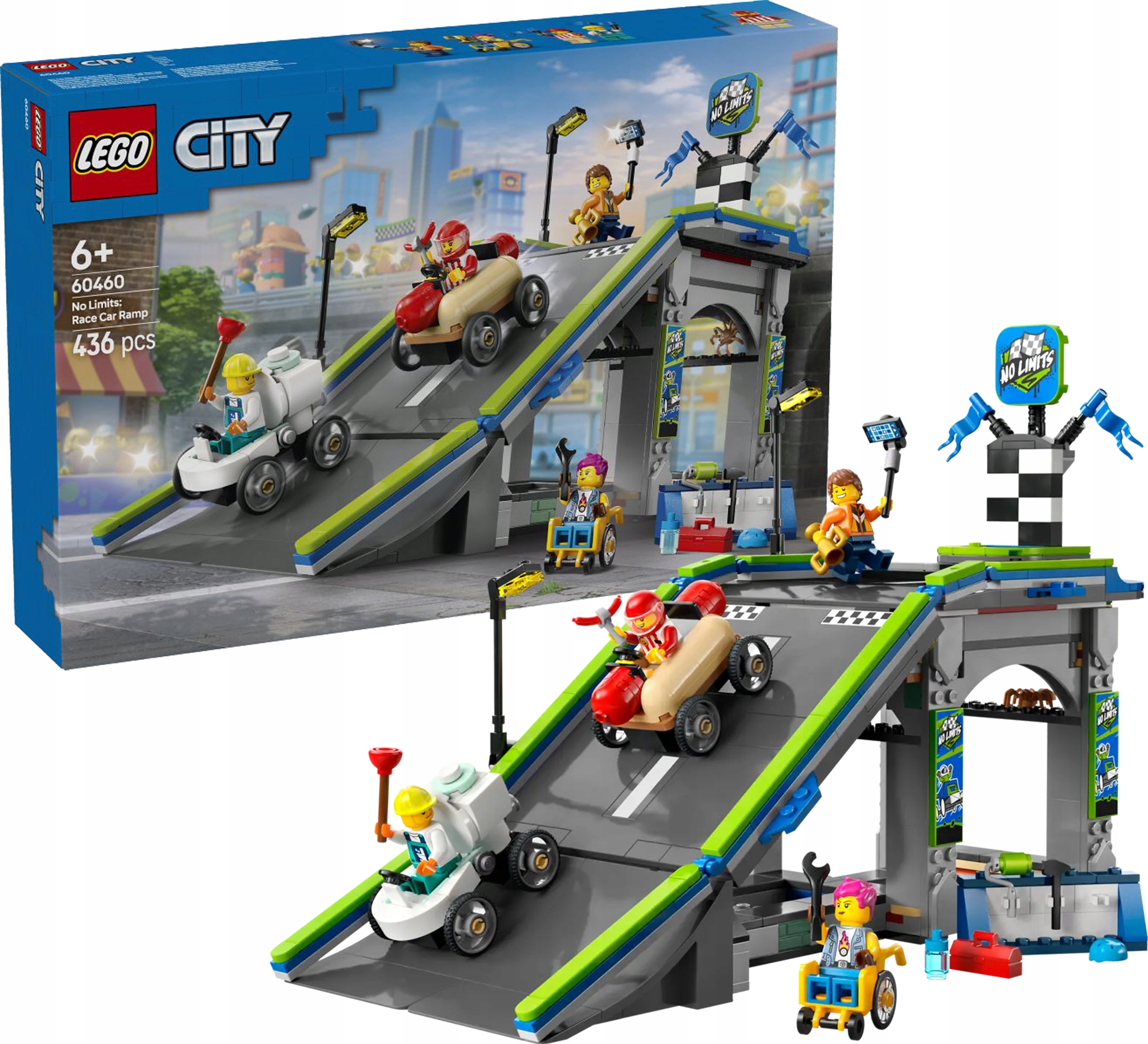 60460 Lego City Bez hranic: dráha s rampami pro závodní auta