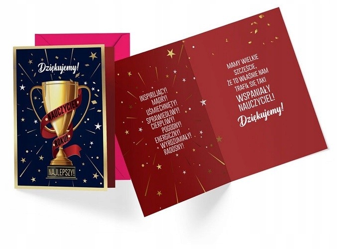 

Kartka dla Nauczyciela z podziękowaniami lux PR425