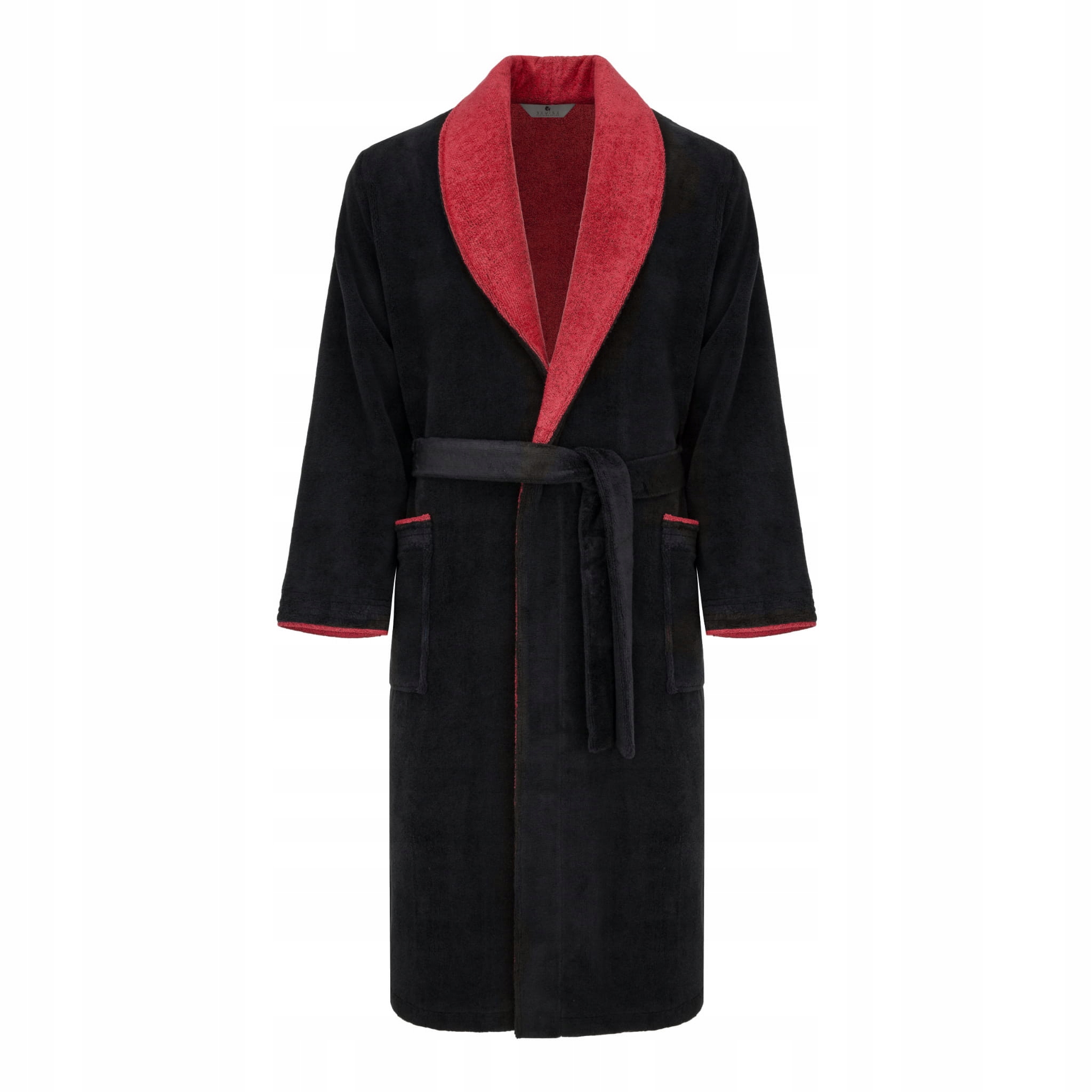 Pánský župan RE-859 Černo-červený XXXL