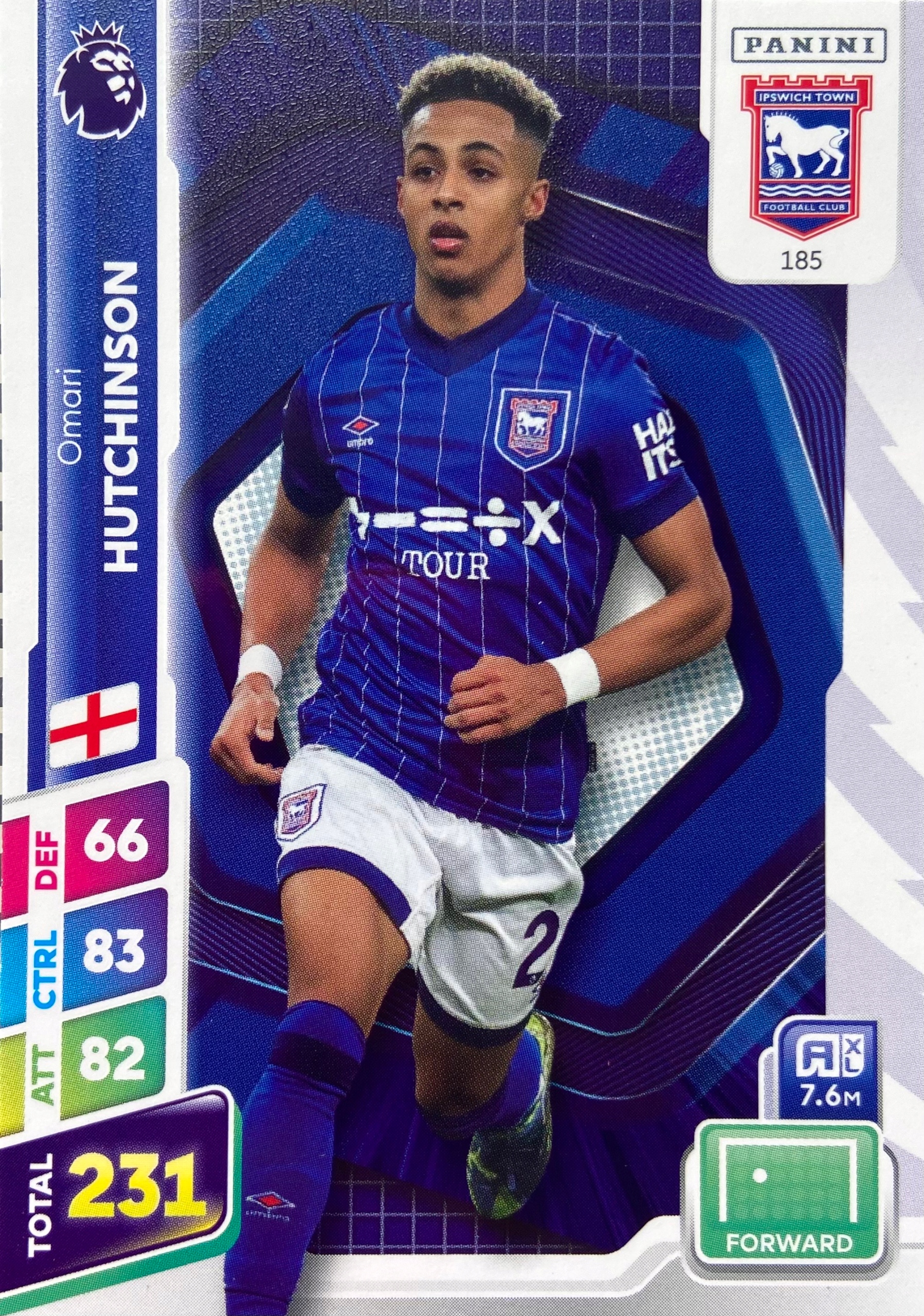 Premier League Plus 2025 Base 185 Omari Hutchinson Ipswich Town