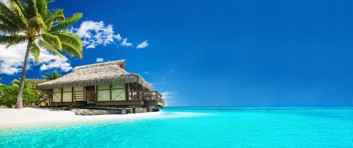 

Fototapeta Flizelinowa Bungalow plaża 250x104