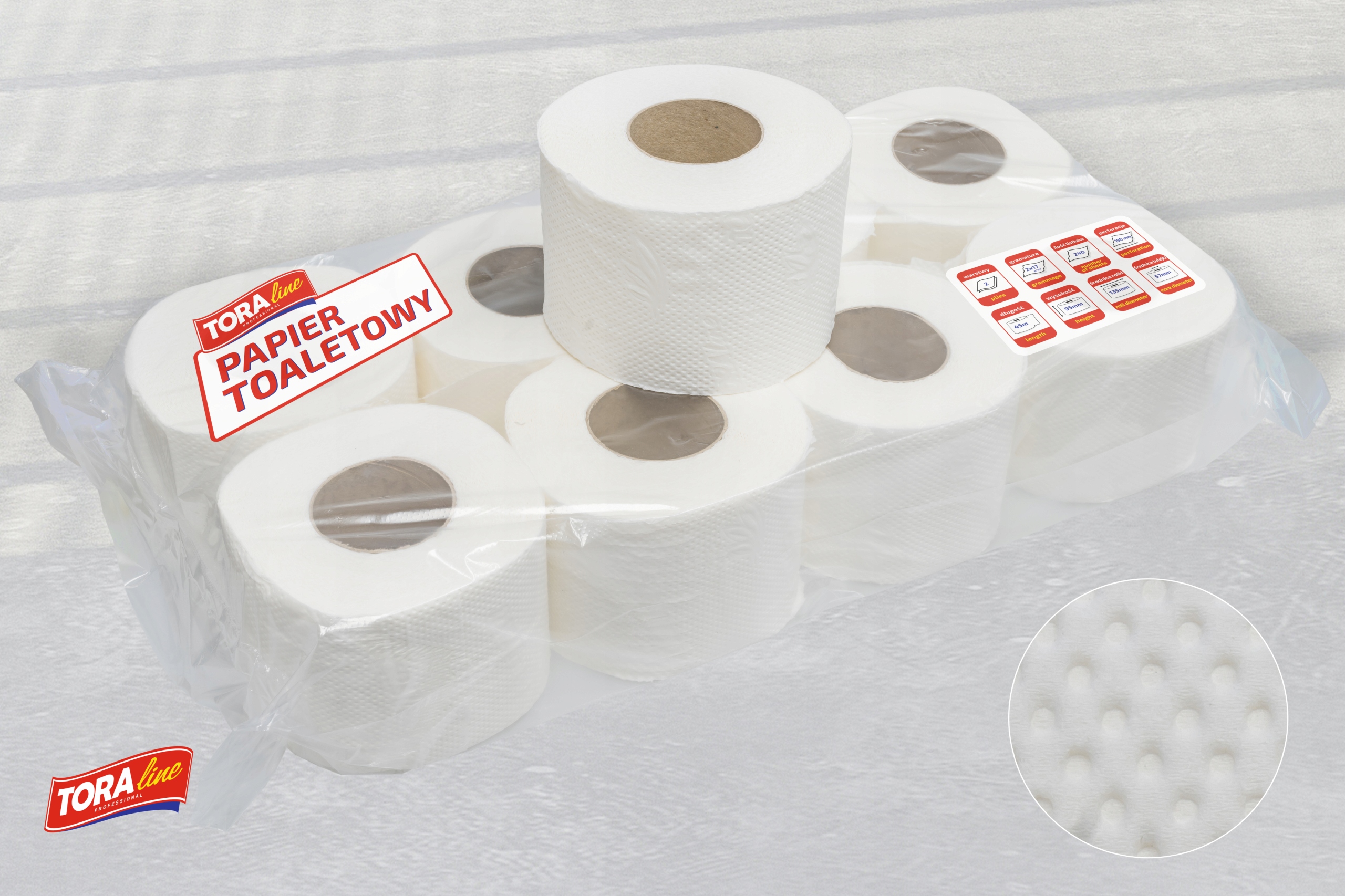 PAPIER TOALETOWY MEGA ROLKI 45 mb 8szt GOFROWANY!!