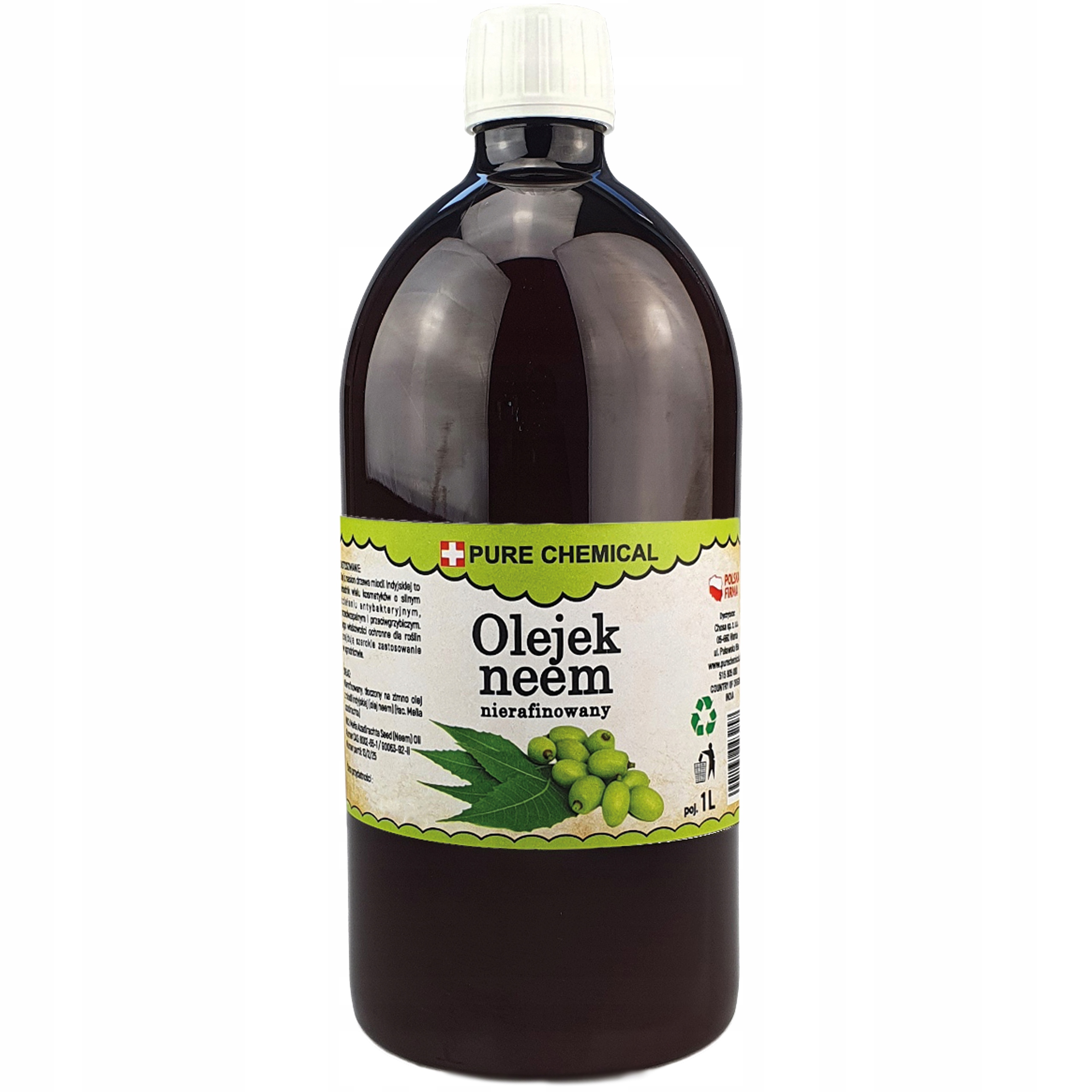 

Olejek Neem Nierafinowany Tłoczony Na Zimno 1l