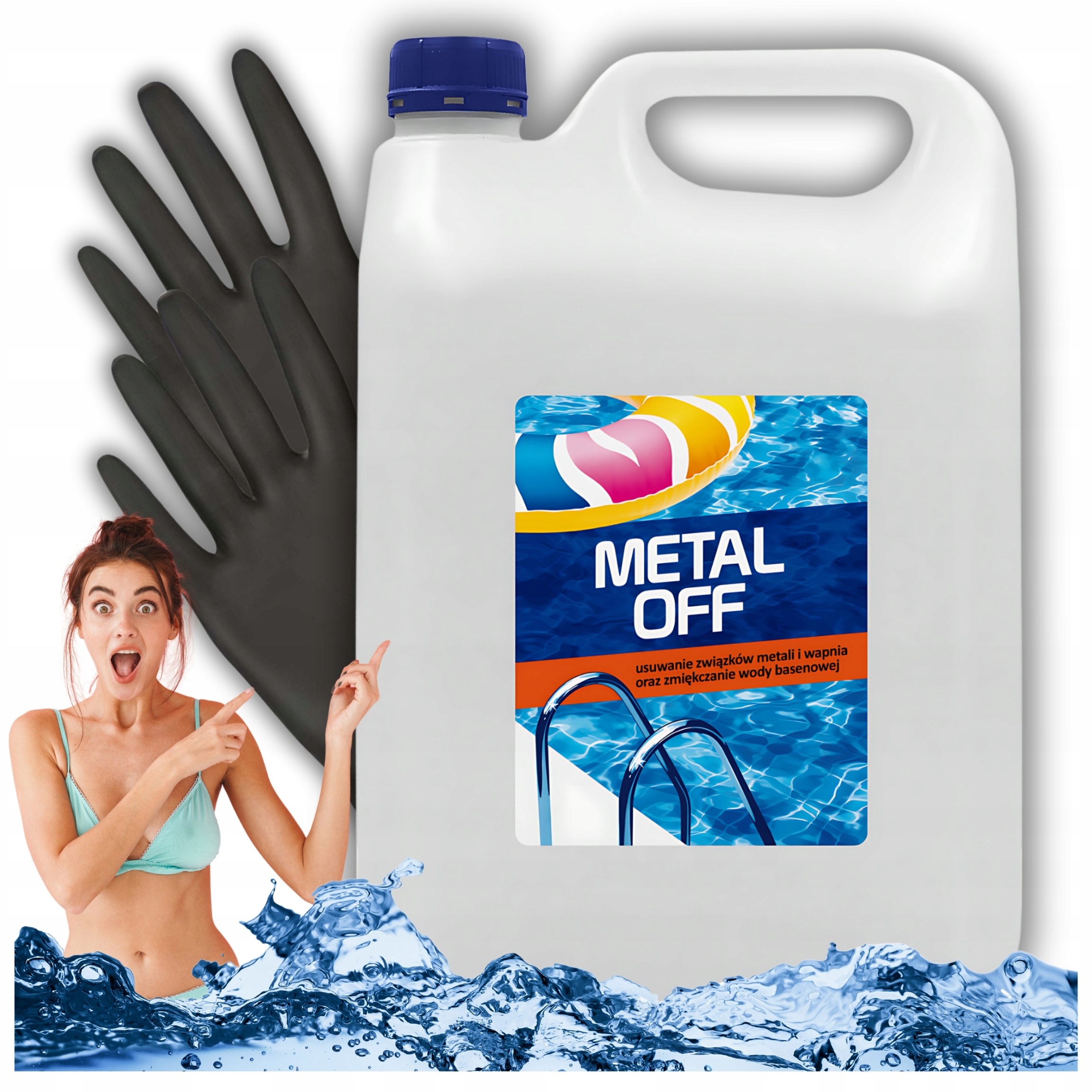 Metal Off 4L Chemia Do Basenu Zmiękcza Wodę Usuwa Metale Wapń Brudną Wodę