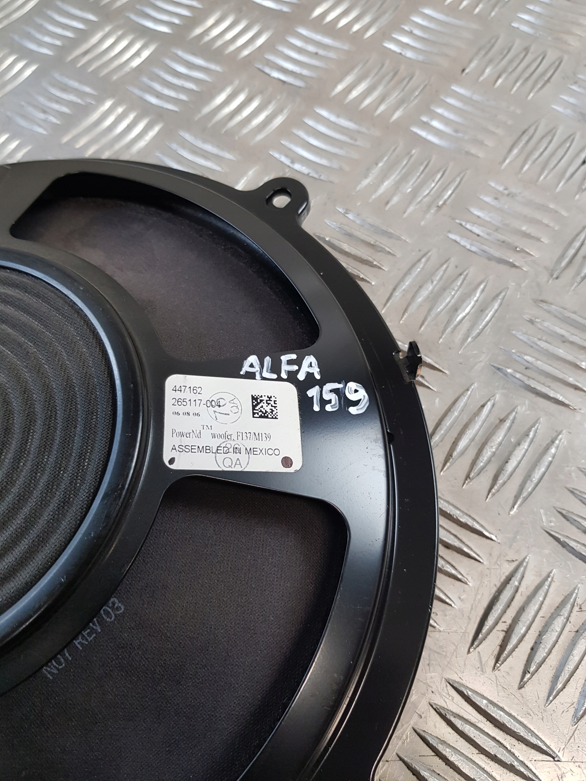 speaker SUBWOOFER BOSE 265117-004 ALFA ROMEO 159 sedan