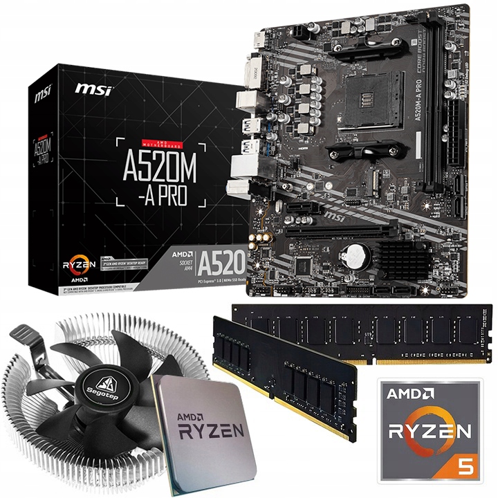 2X Płyta główna Msi A520M-A Pro-Zdjęcie-0