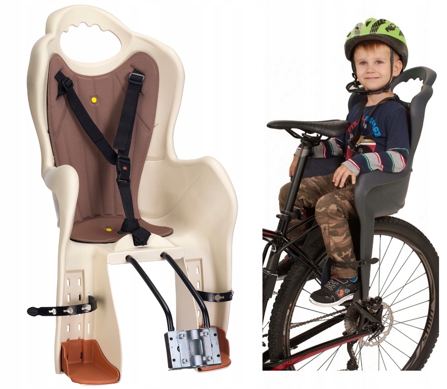 Htp Elibas Fotelik rowerowy bezpieczny pod siodło rama 22kg