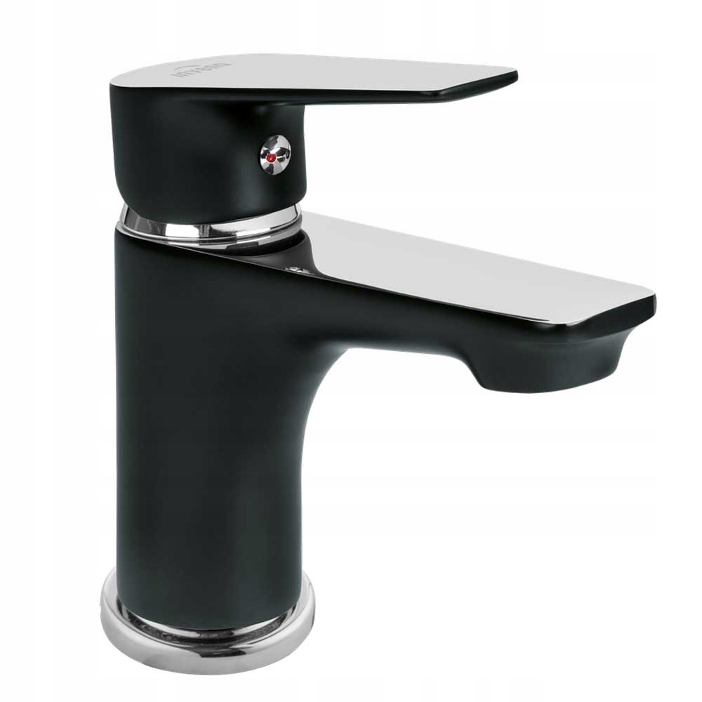 Bateria umywalkowa czarna/chrom DOKOS klik-klak