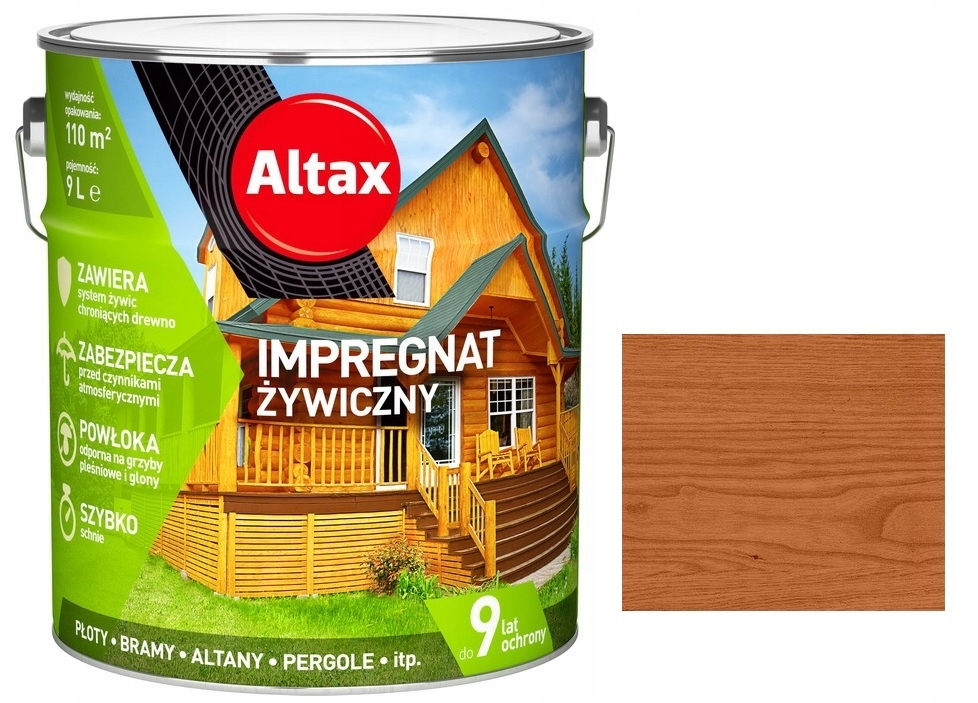 Altax Impregnat Żywiczny Do Drewna 9L Tik 9 Lat Ochrony