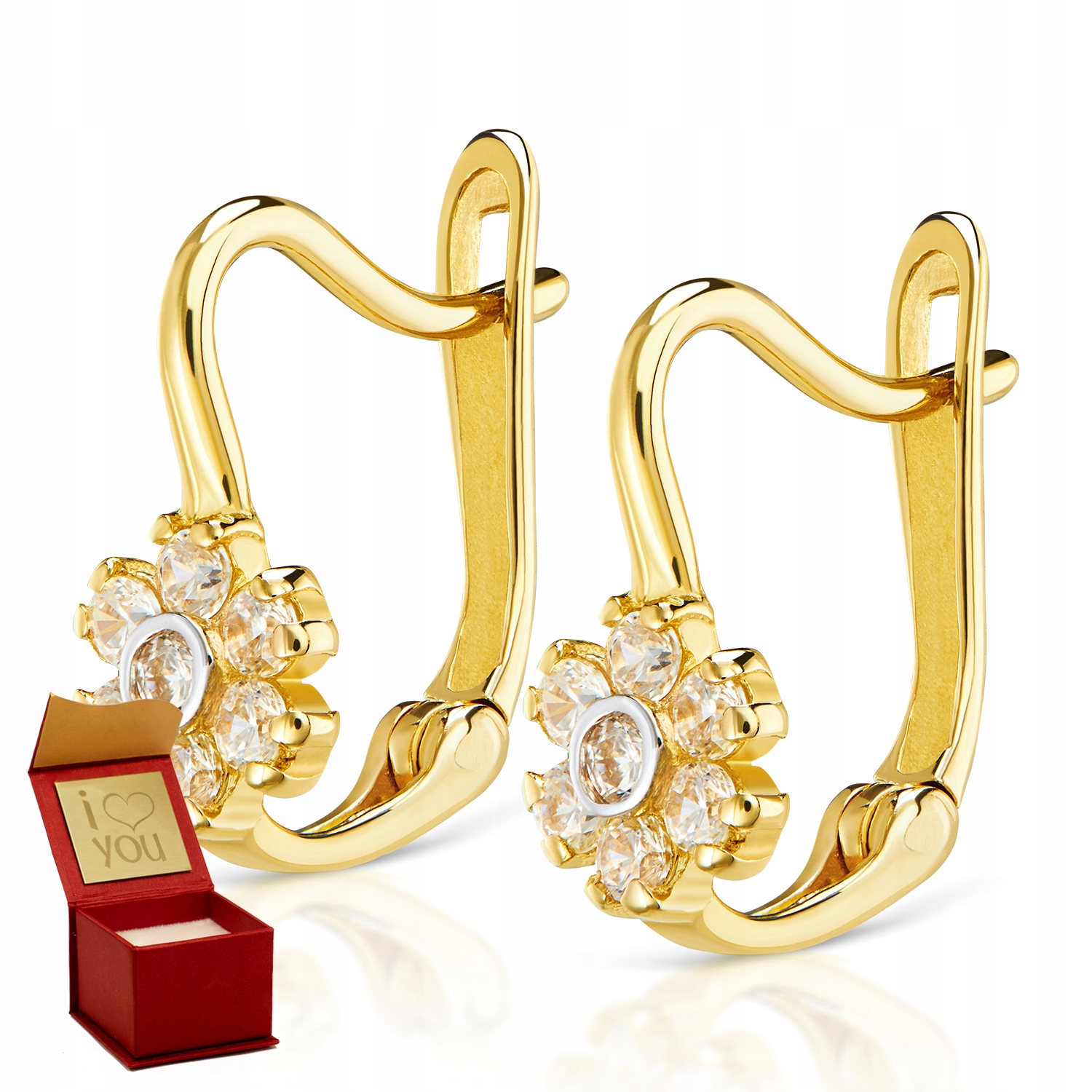 

Złote kolczyki Flowers