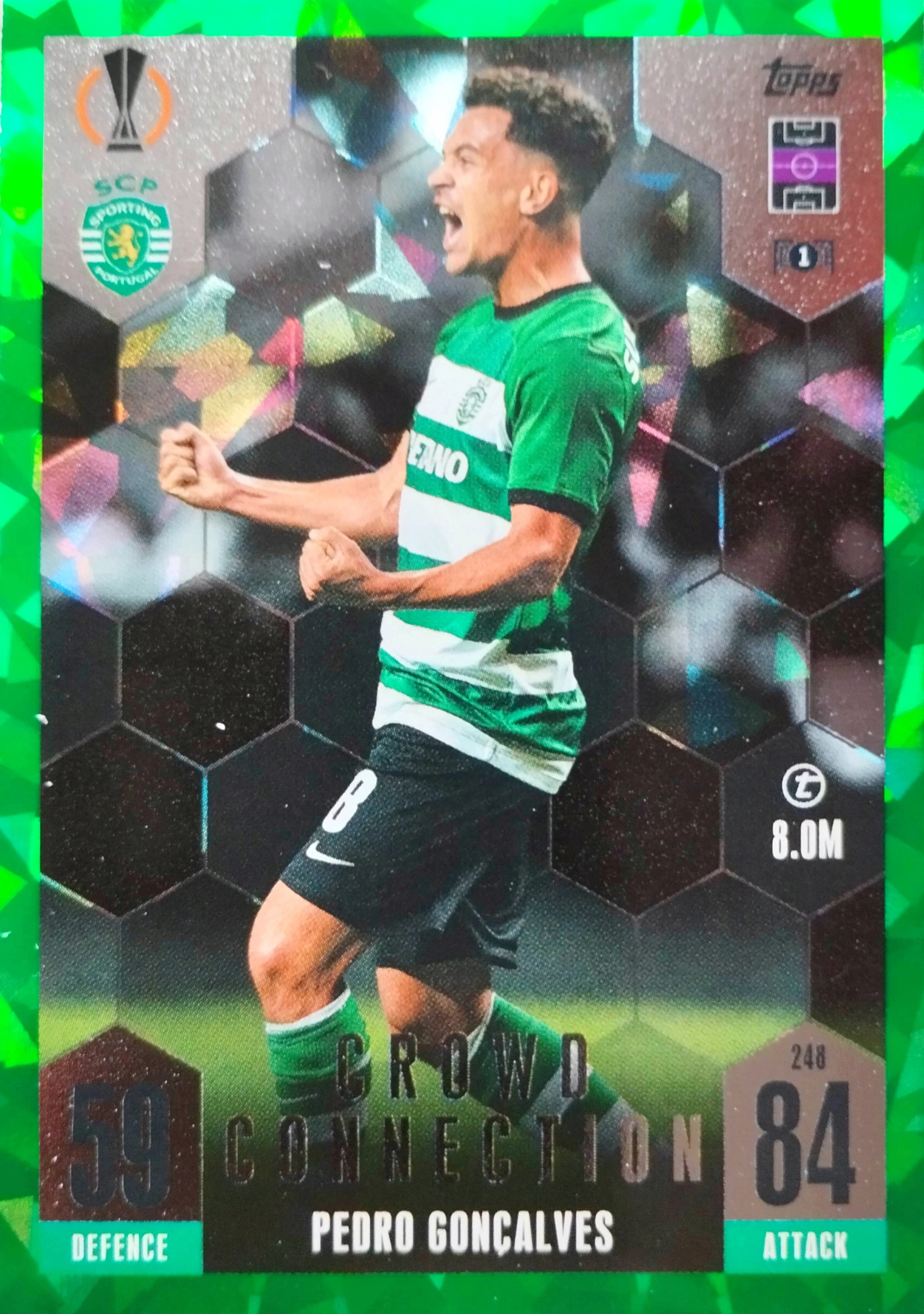 Topps Match Attax Extra 2023/2024 Emerald Crowd Connection 248 Goncalves