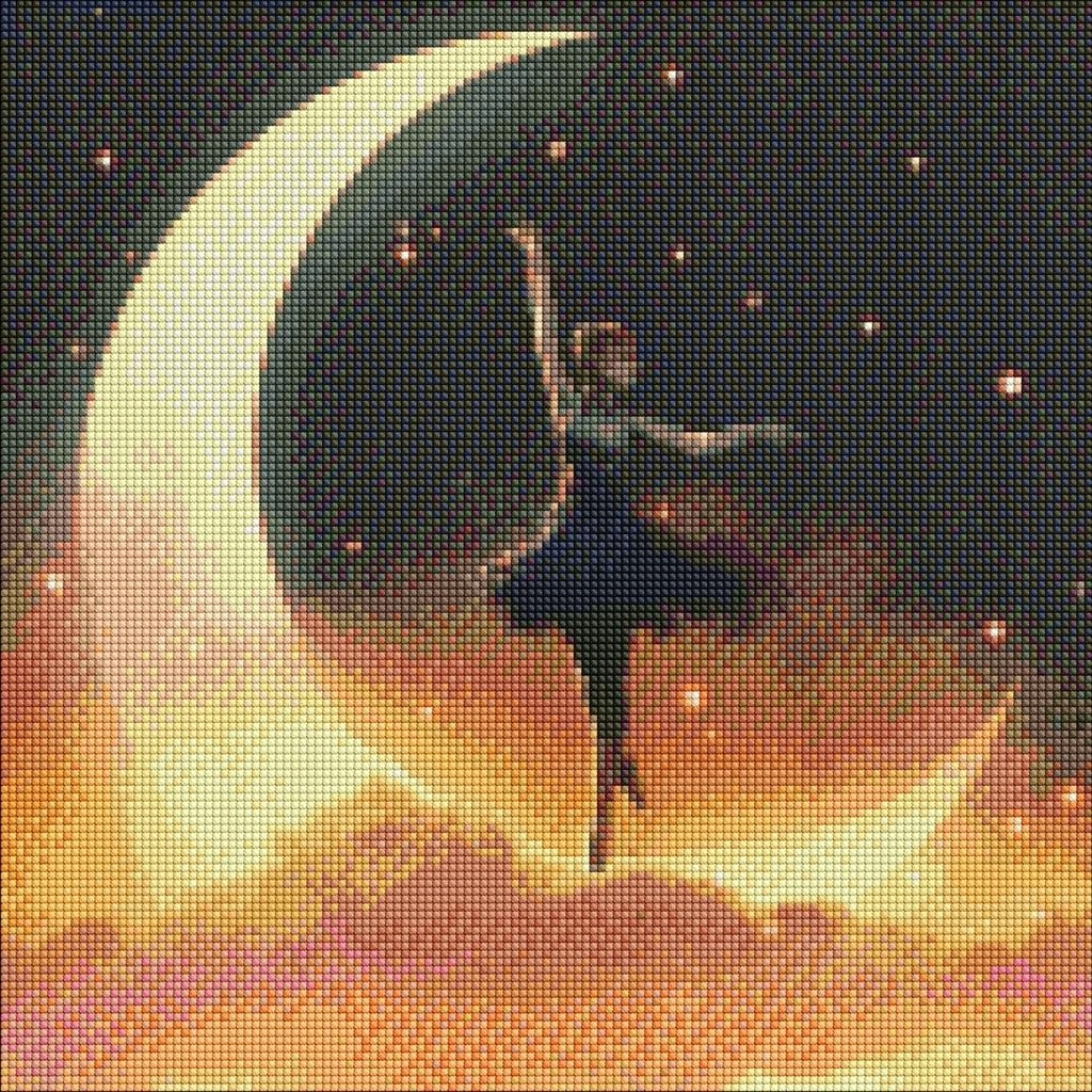 Měsíční princezna Kreativní sada Diamond Painting Vylepovací obrázek