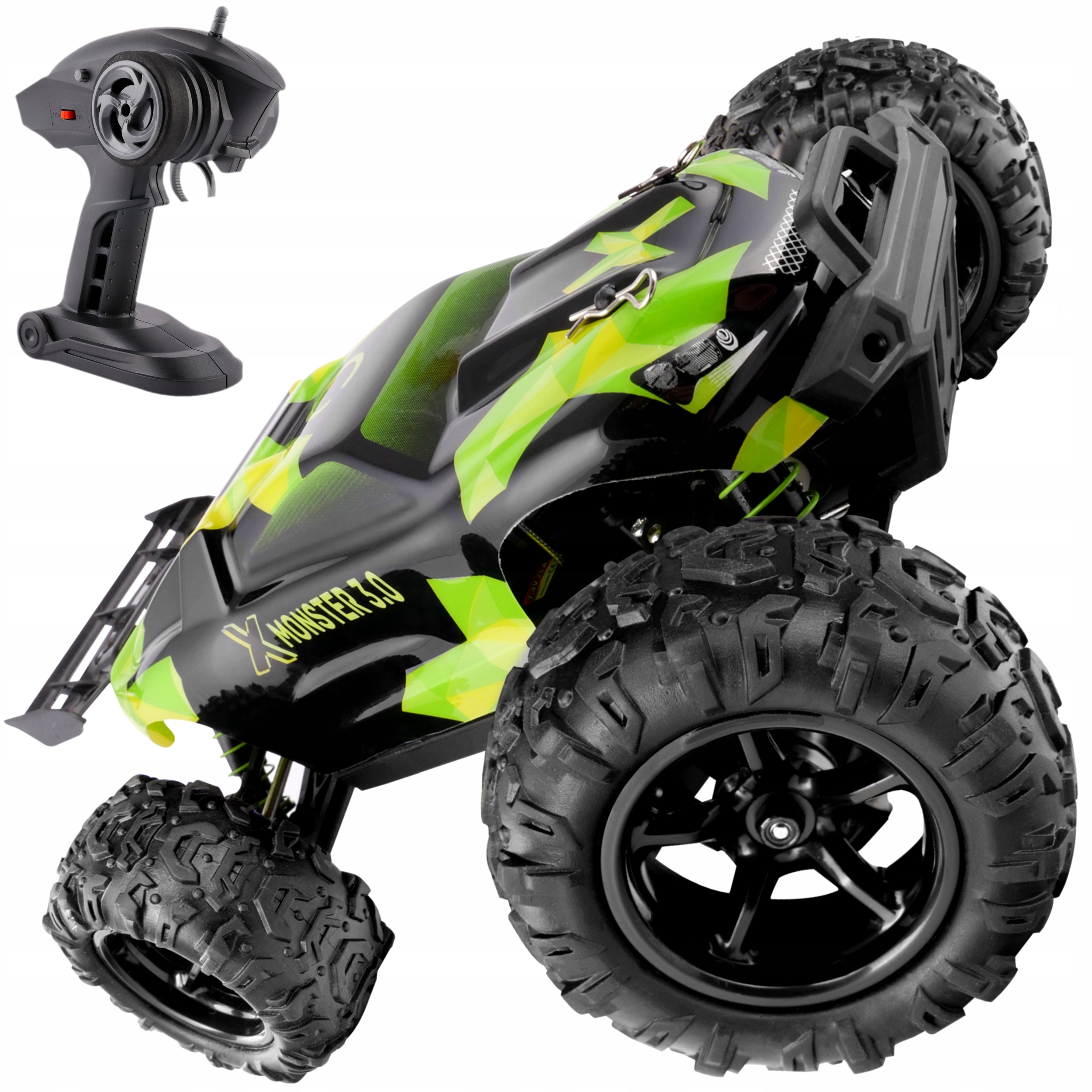 Samochód zdalnie sterowany TERENOWY RAJDOWY 4x4 100m OVERMAX MONSTER 45km/h