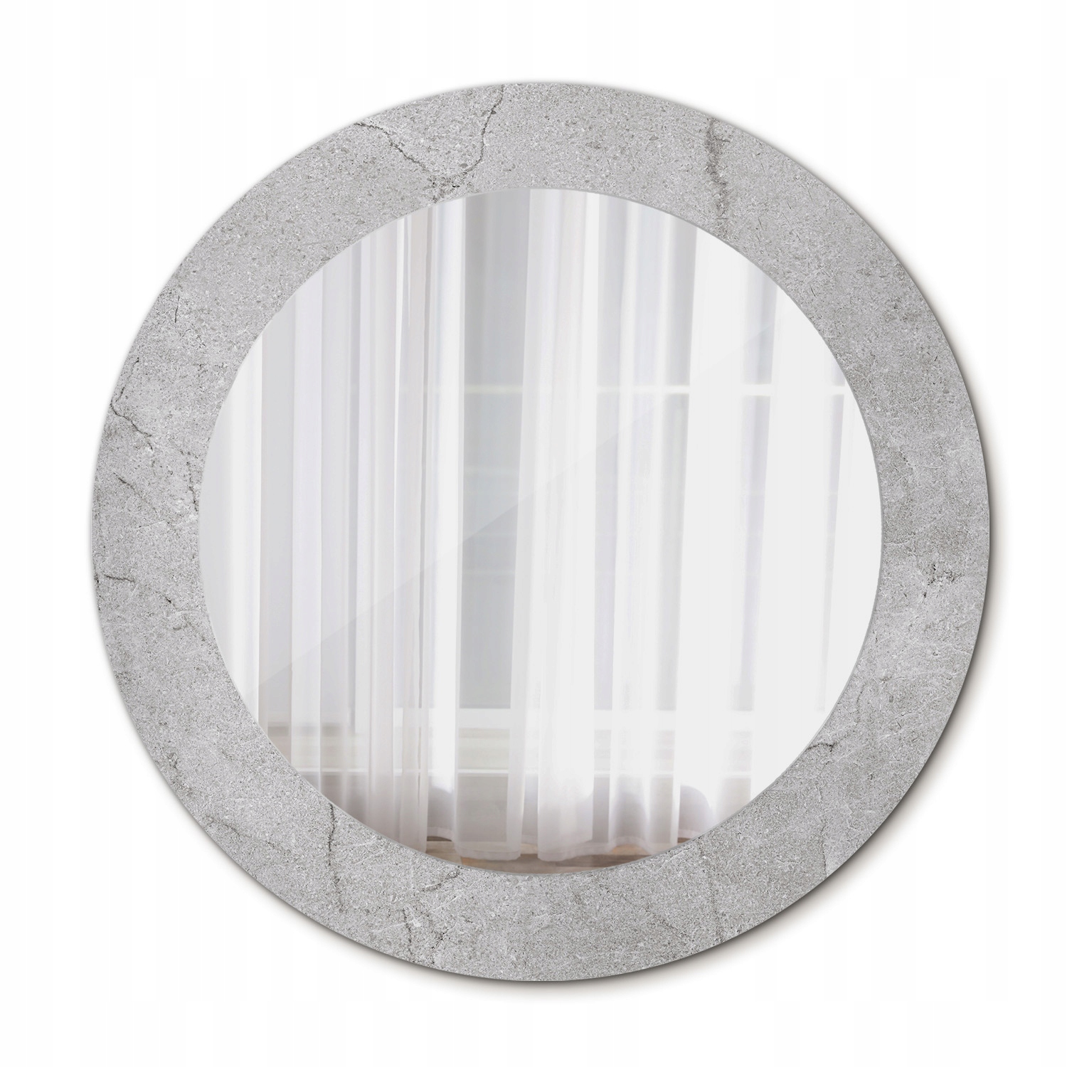 Závesné zrkadlo so skleneným rámom Sivý cement 60 cm