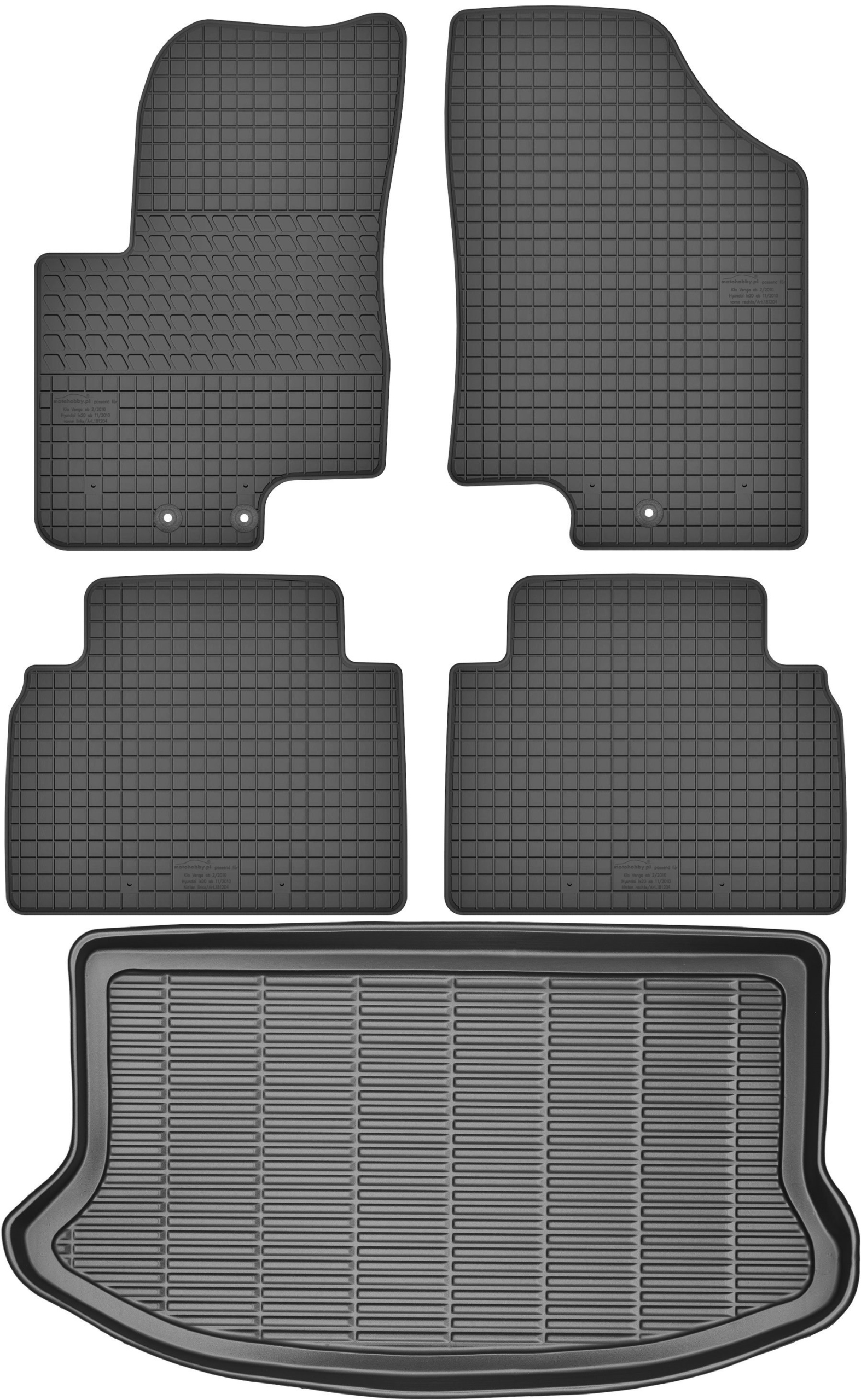 

Kia Venga Minivan 2010-2017 Dywaniki gumowe + mata