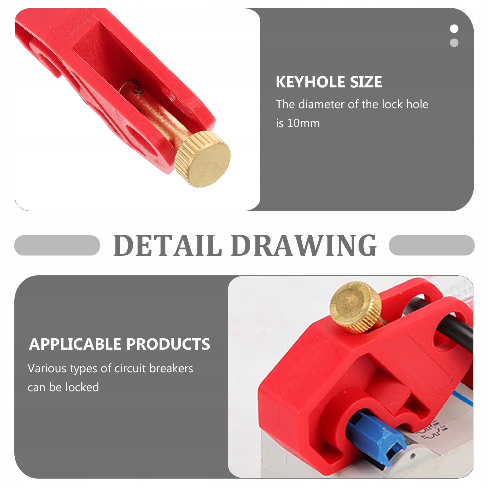 3pcs Circuit Breaker Safety Lockout Pin Breaker Marka inny