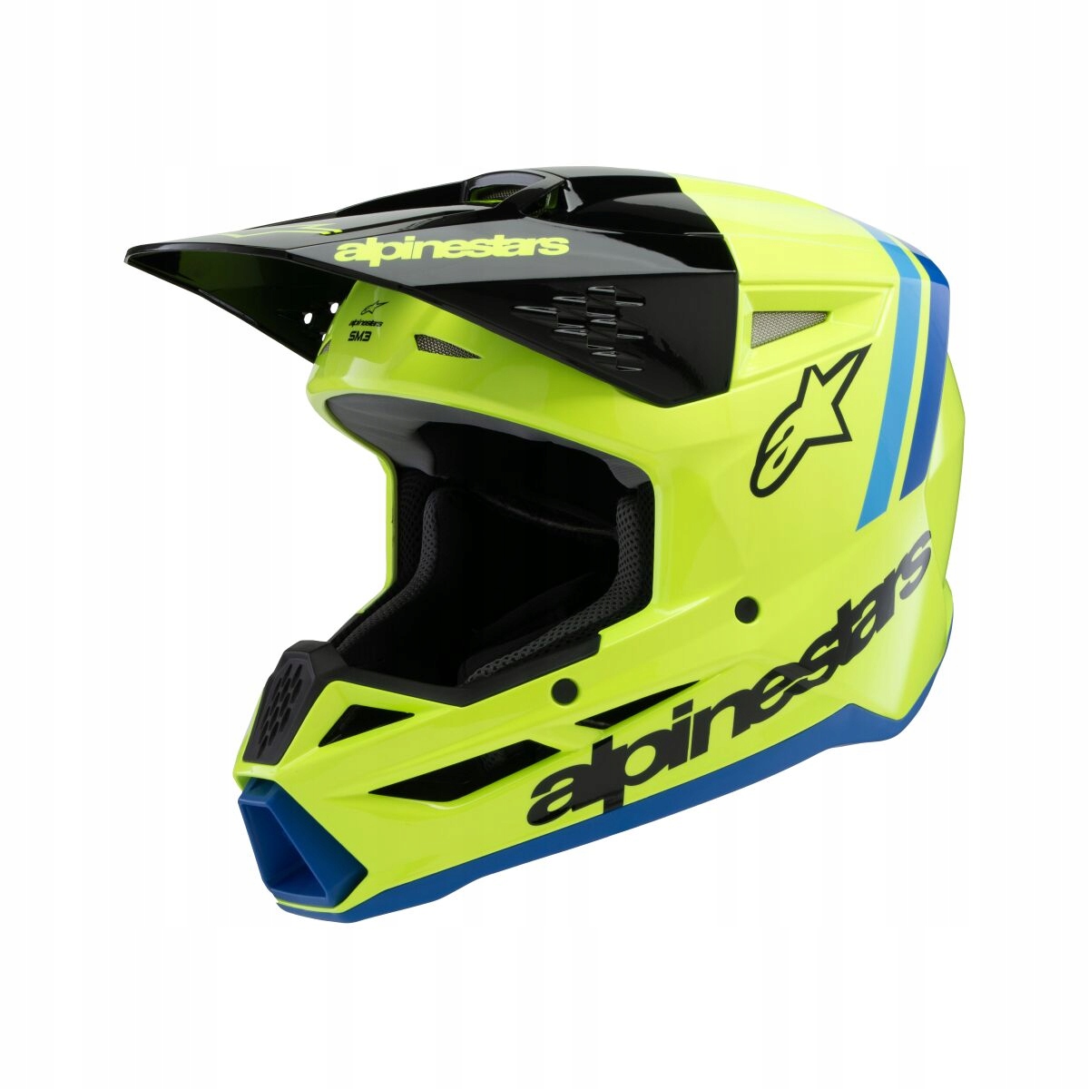 Mládežnícka Prilba Alpinestars Youth SM3 Radium Yellow/black/blue M