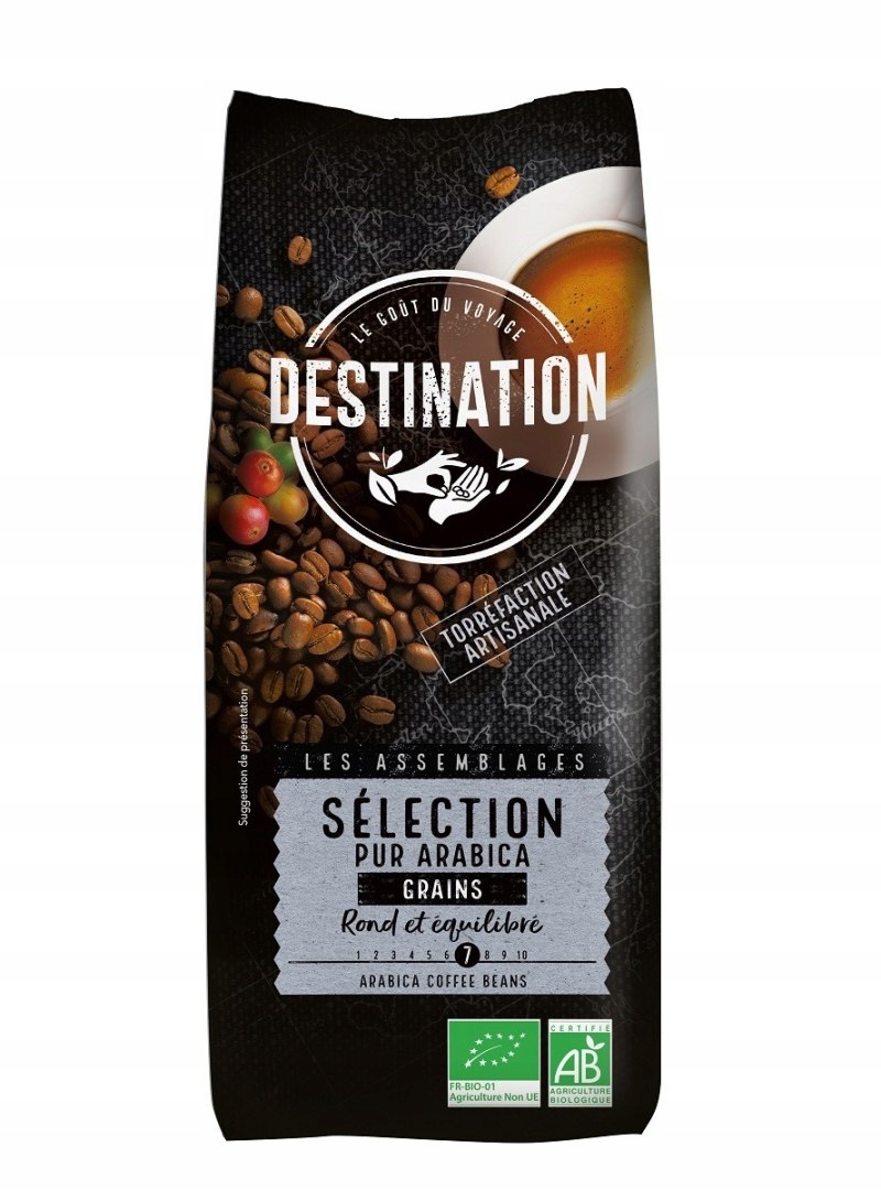 Káva Zrnková Arabica 100 % Selection Bio 1 kg Destination