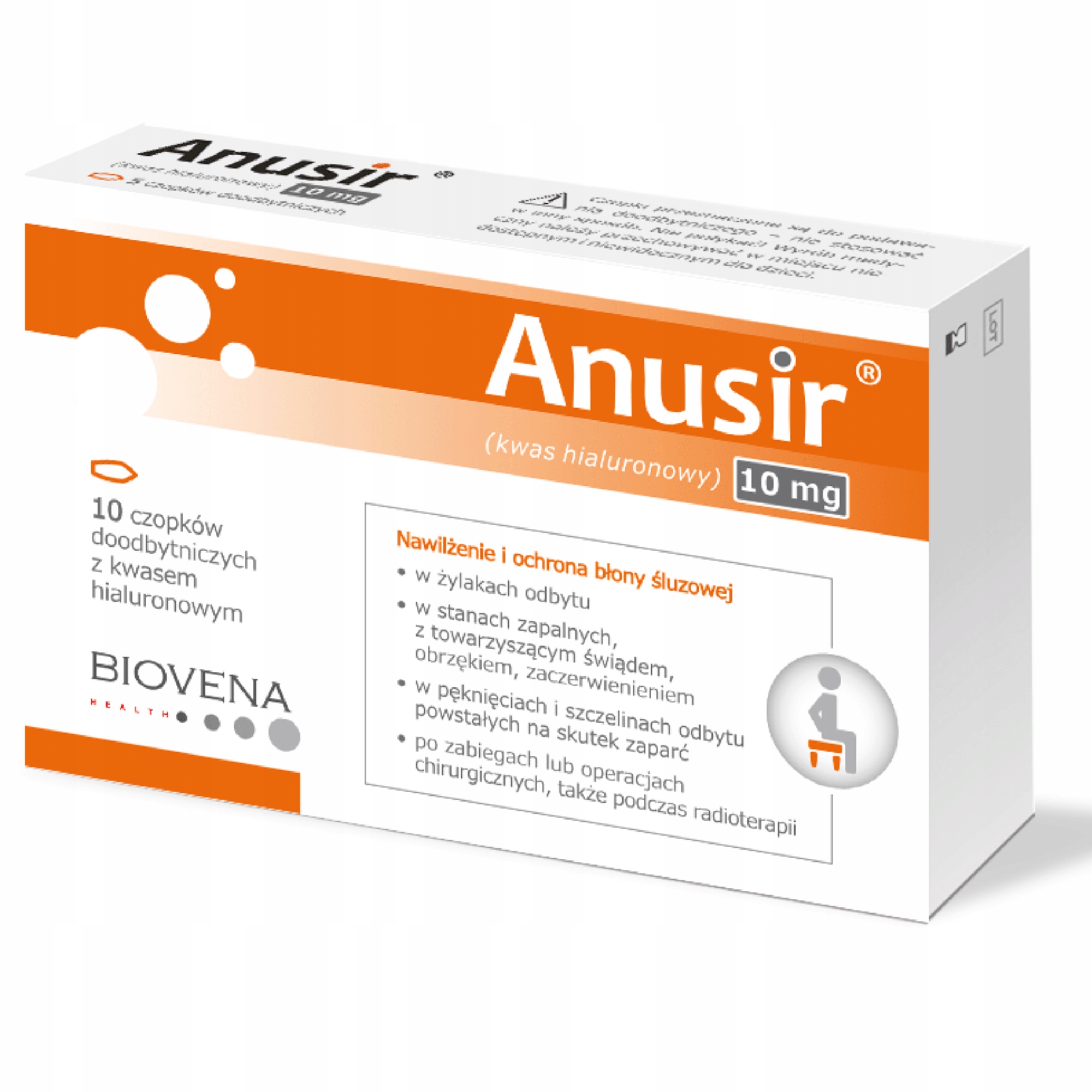 

Anusir -10 szt. czopki na hemoroidy