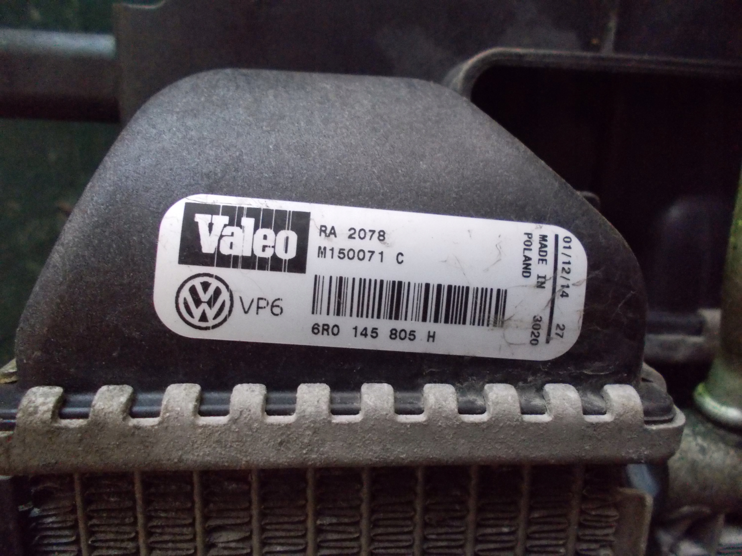 SKODA FABIA 1.2 TSI KOMPLET chladiče ventilátor 6R0959455E