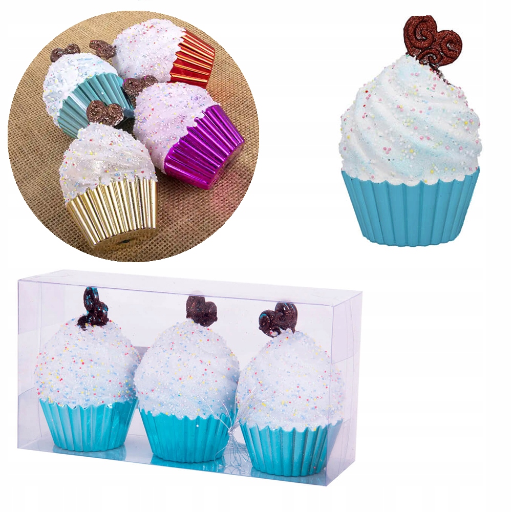 

Bombki choinkowe zawieszki niebieskie 10 cm