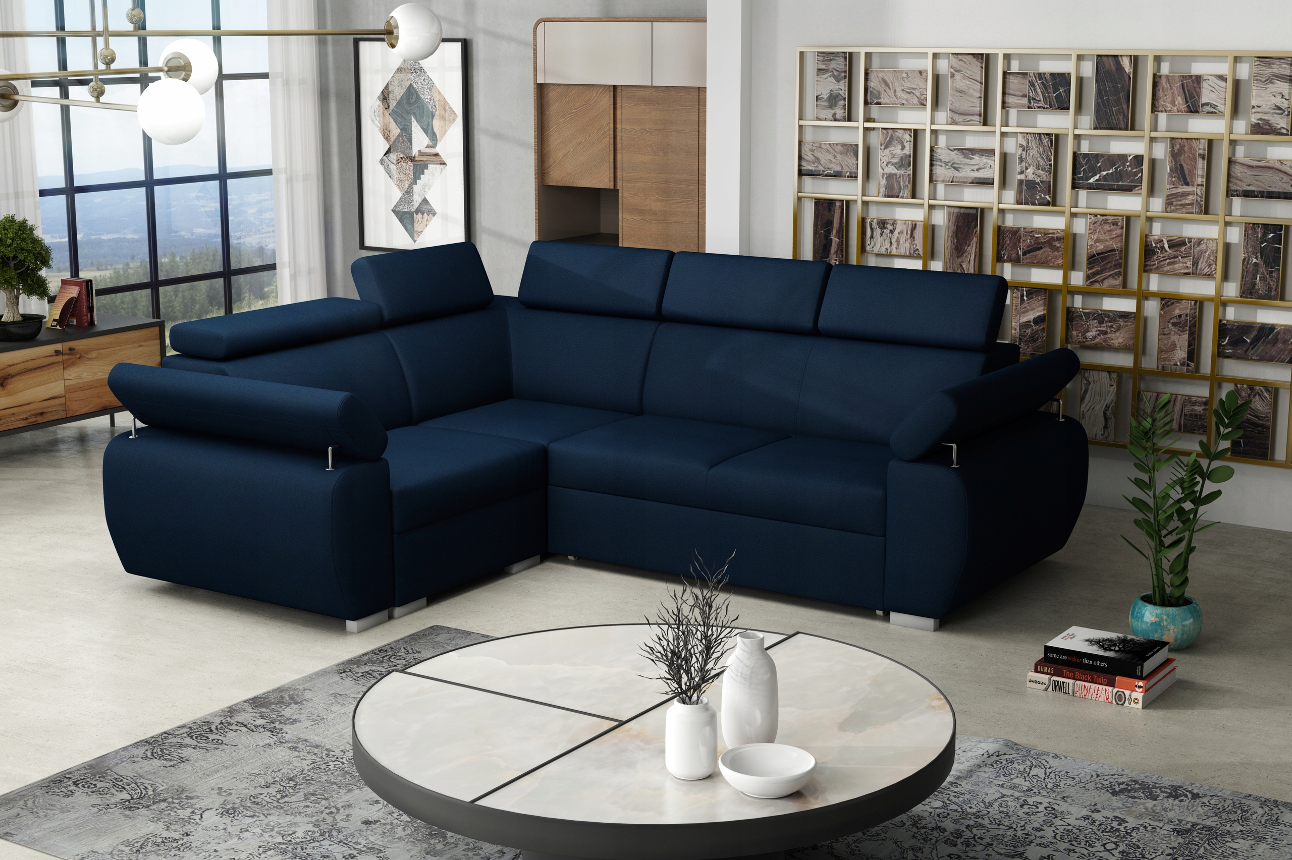 Narożnik modułowy BOSTON V elegancka rogówka sofa Kolekcja MD-N