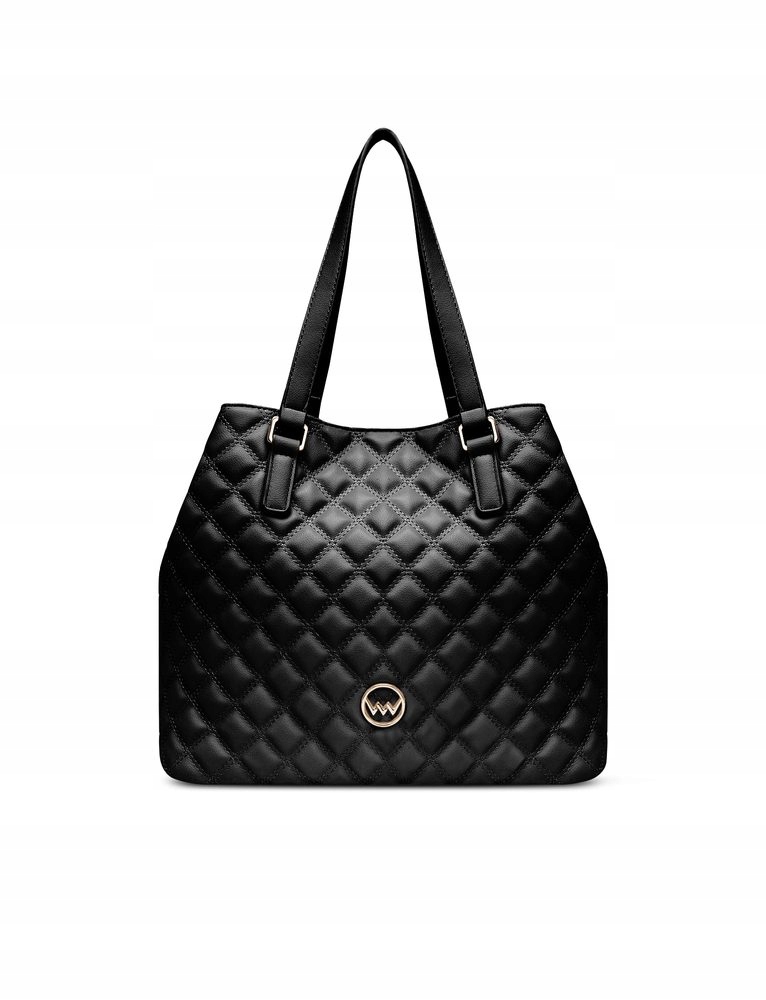 Kabelka do ruky Vuch Roselda Classy Black černá prošívaná A4