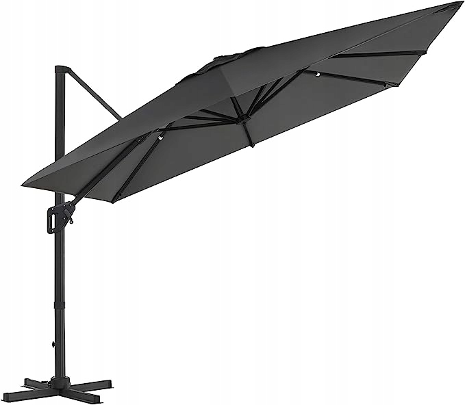 Songmics Zahradní slunečník skládací otočný 300 x 300 x 260 cm