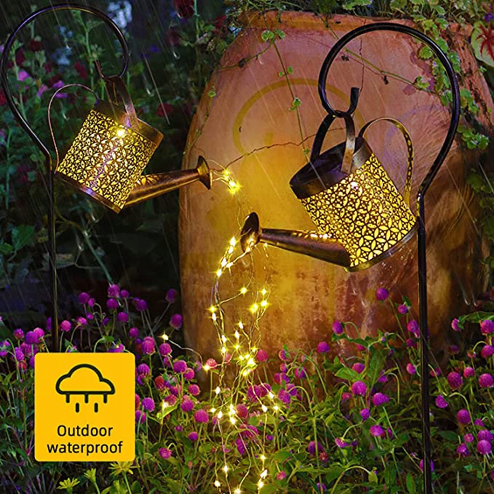 SOLAR Konewka LED Zewnętrzna Wodoodporna Lampa Ogrodowa Dekoracyjna — miniatura 3