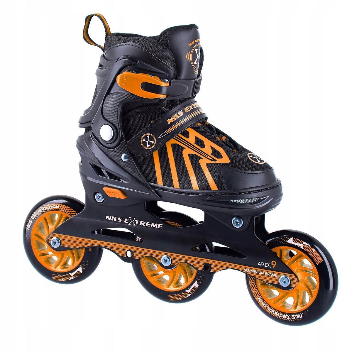 Rolki Regulowane 29-33 Nils Extreme NA18812 A Pomarańczowe ABEC9 Koła 100mm