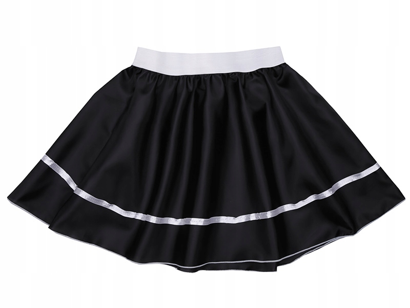 STRÓJ GALOWY BLUZKA SPÓDNICZKA BIAŁO-CZARNY 5el Motyw galowy