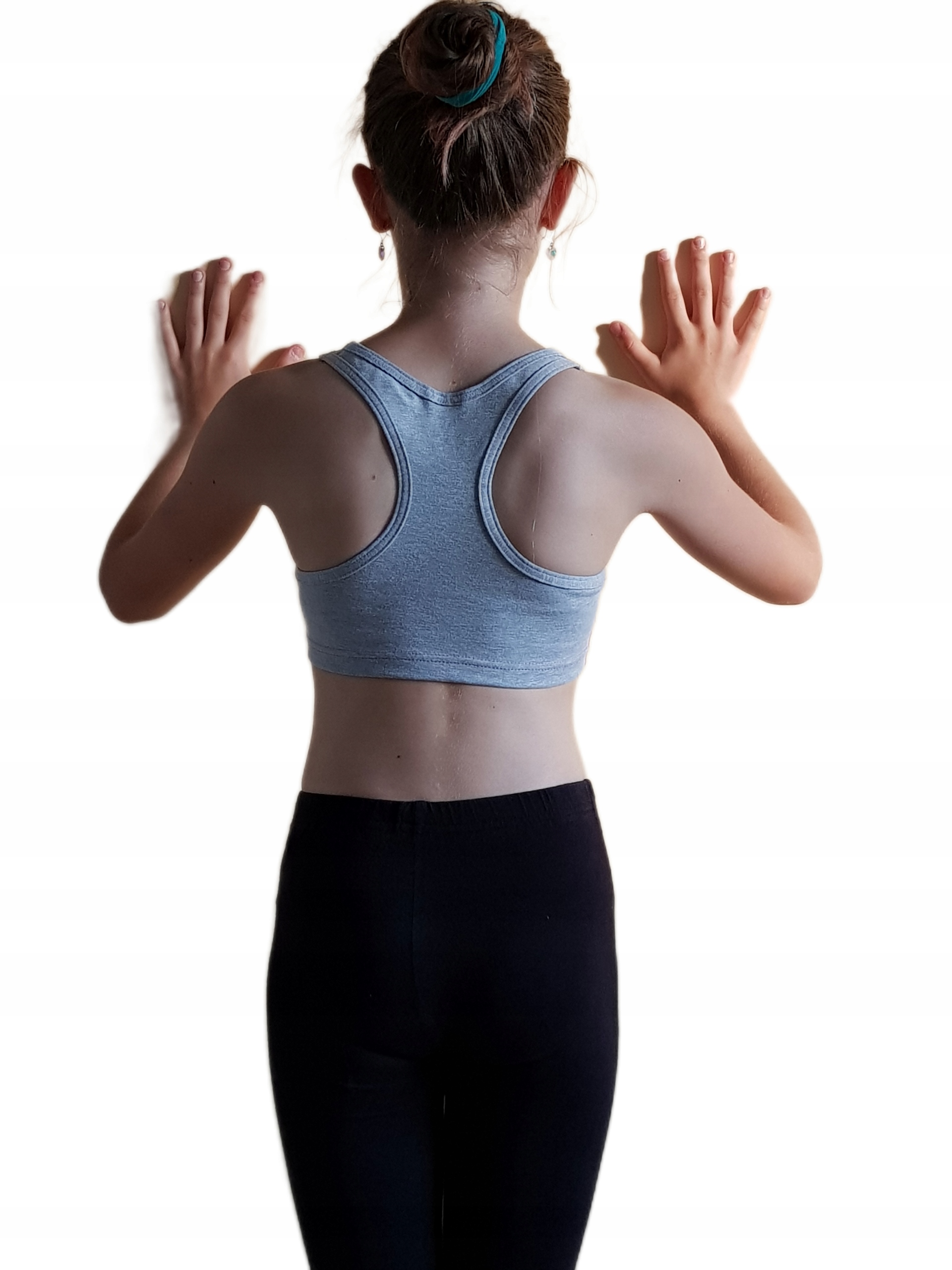 TOP SPORTOWY dziewczęcy TOP_1.1 biały na wiosnę lato do szkoły Kolor biały