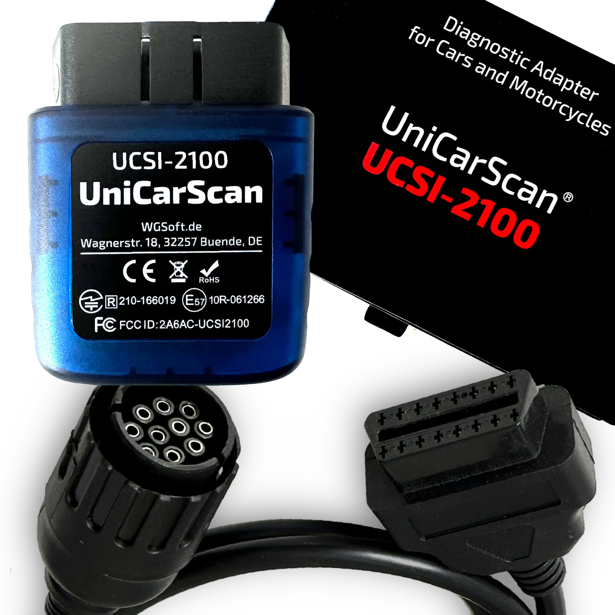 Interfejs diagnostyczny UniCarScan UCSI-2100 Adapter 10 Pin Bmw MotoScan