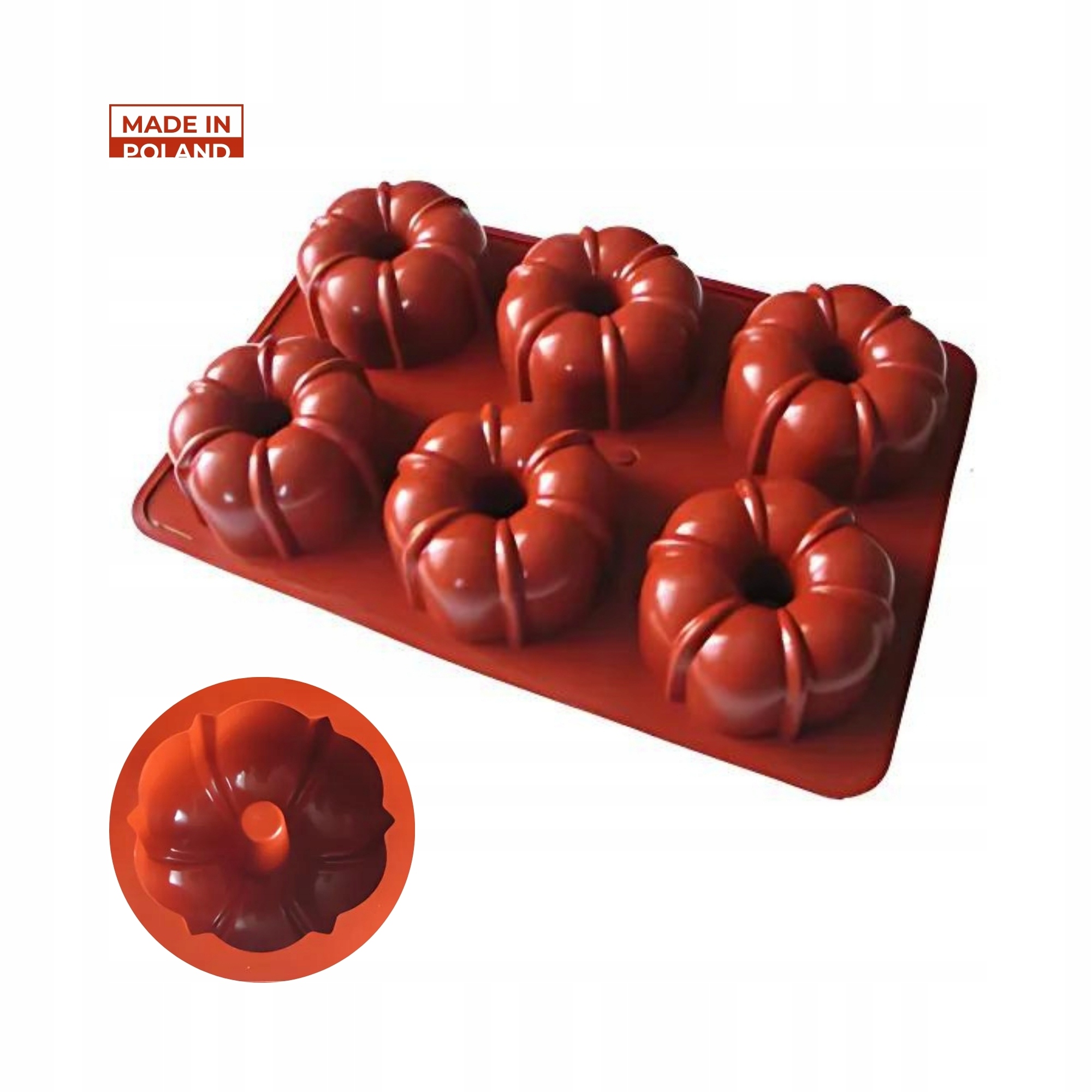 Levně Silikonová forma na monoporce s otvorem F-63 fi 98 mm, h45 mm, 6 zásuvek