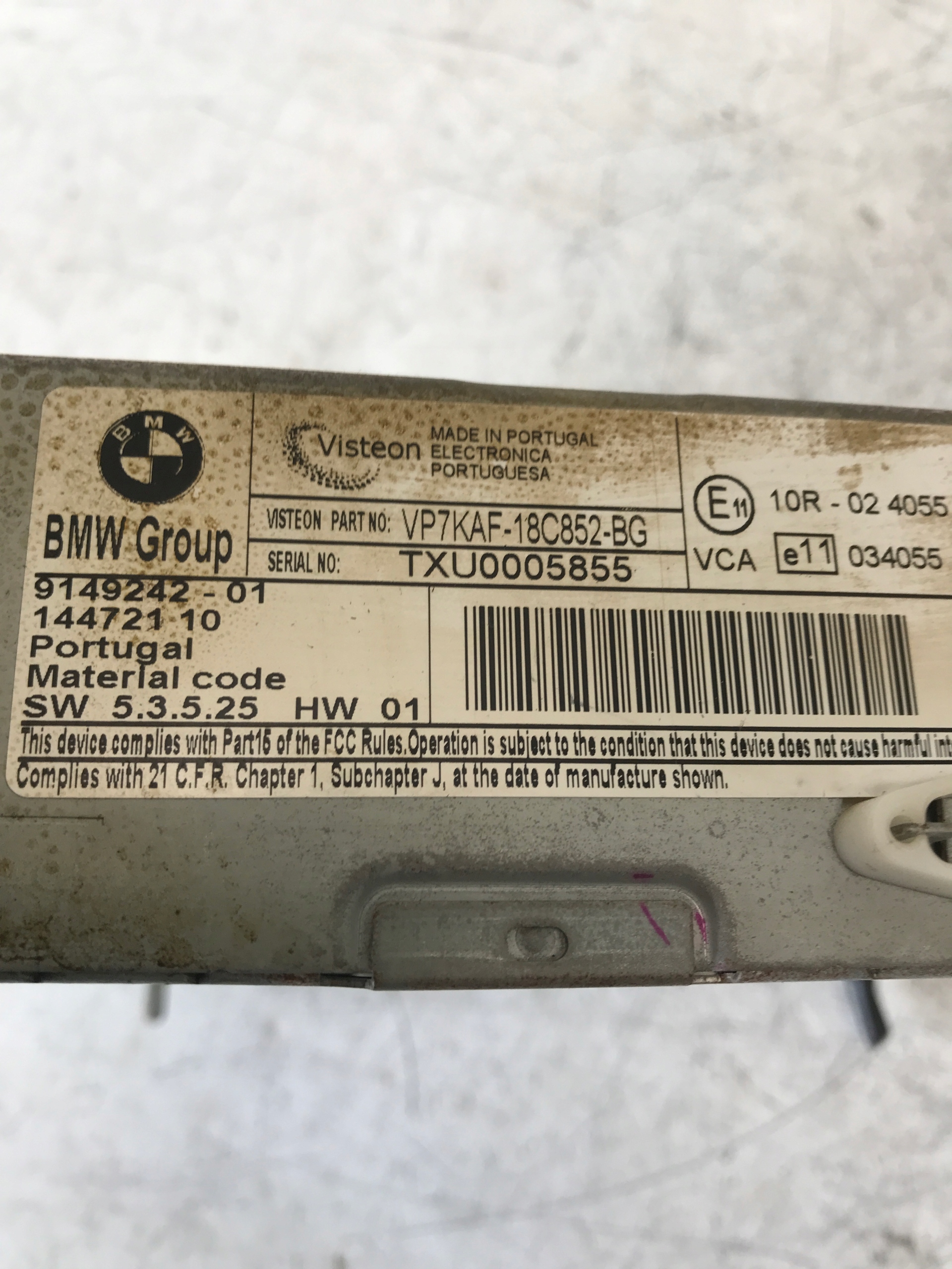 RADIO CD player BMW E61 LIFT 9149242