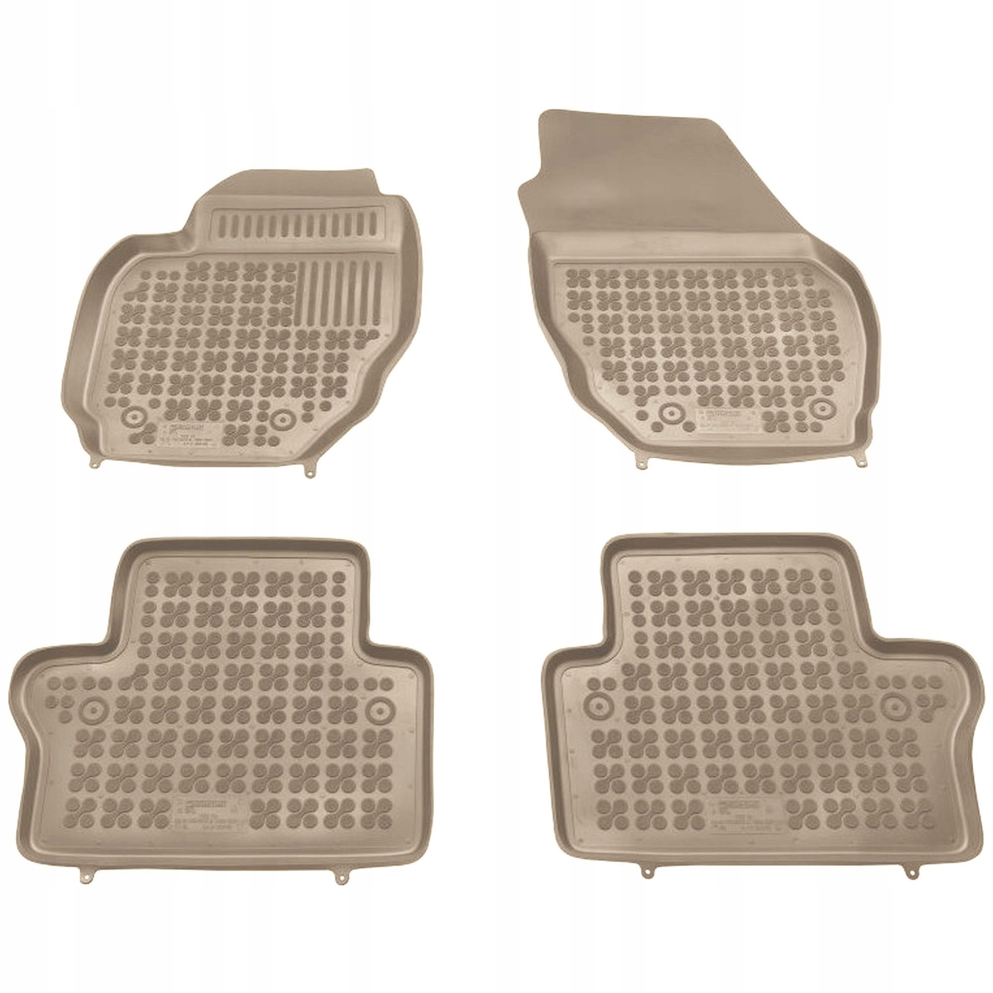 Béžové gumové rohože Volvo S80 II 2006-2016